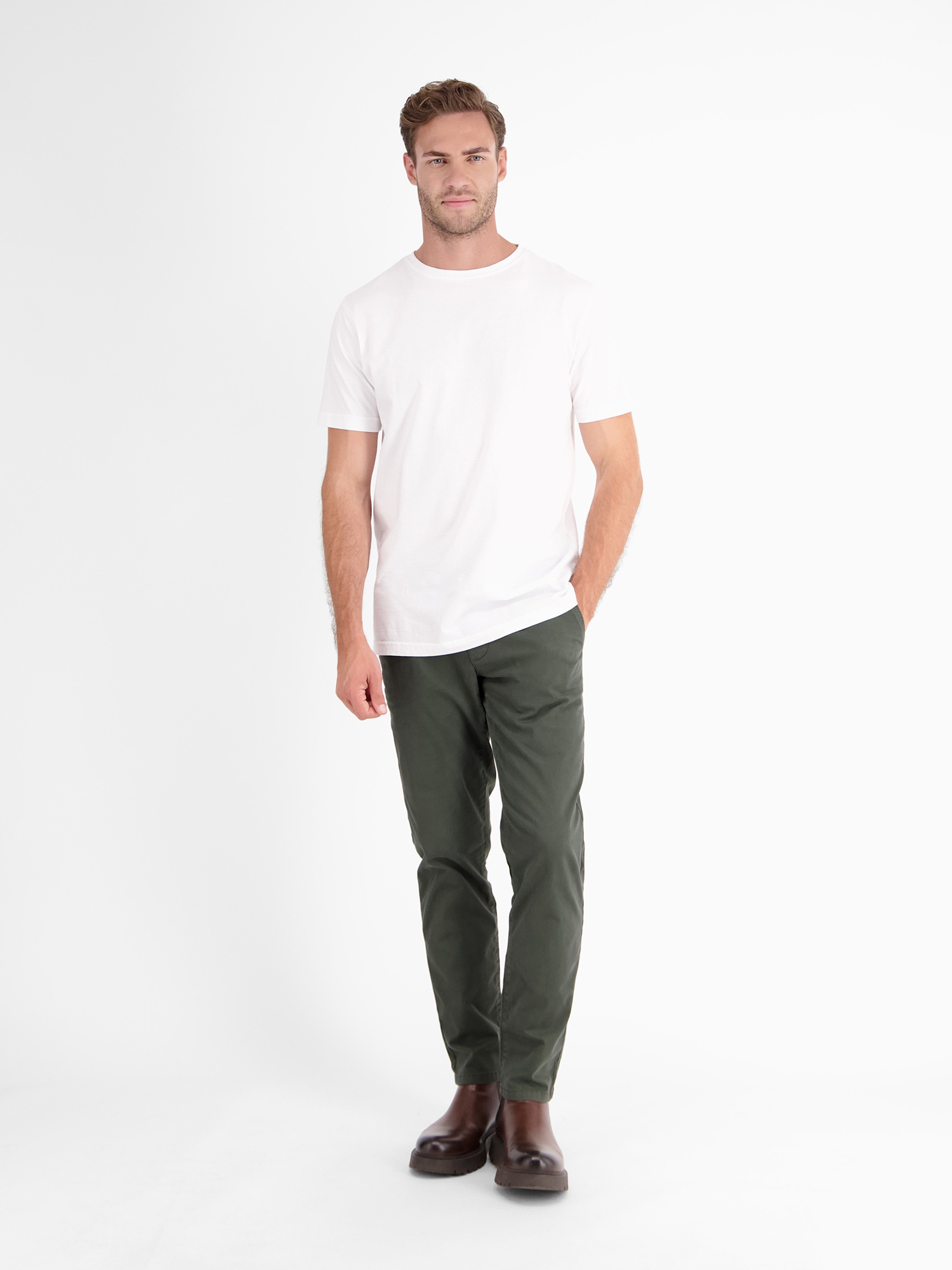 LERROS 5-Pocket-Hose »Basic Chino in Strukturqualität, SLIM FIT«  Chino im 5-Pocket-Style mit Stretchanteil / Allrounder für jeden Tag