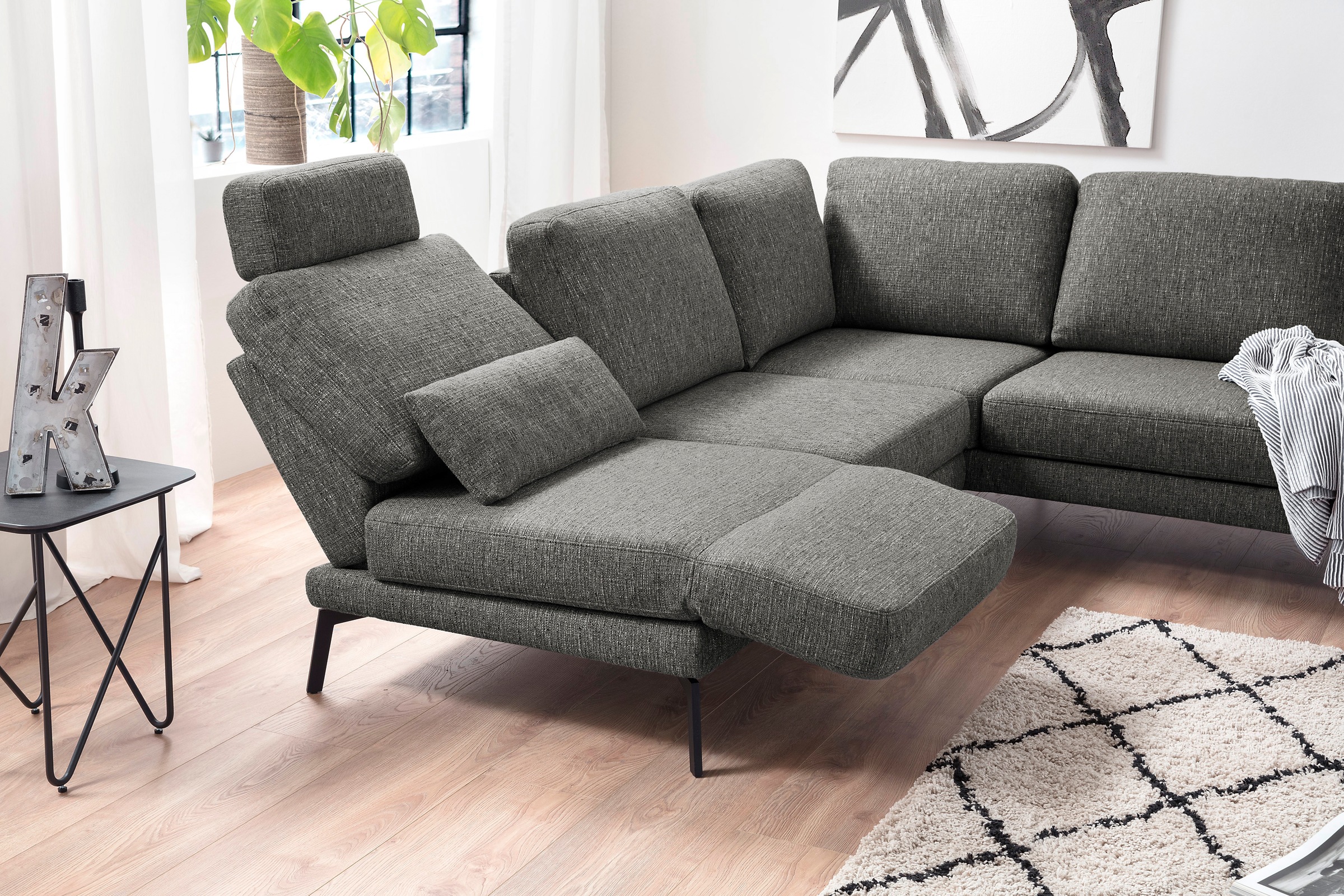 3C Candy Ecksofa »Kairo Multifunktion-Sofa, bequem und viele Komfortfunktionen, L-Form«, inklusive Drehsitz-, Armlehnen- und Rückenverstellung