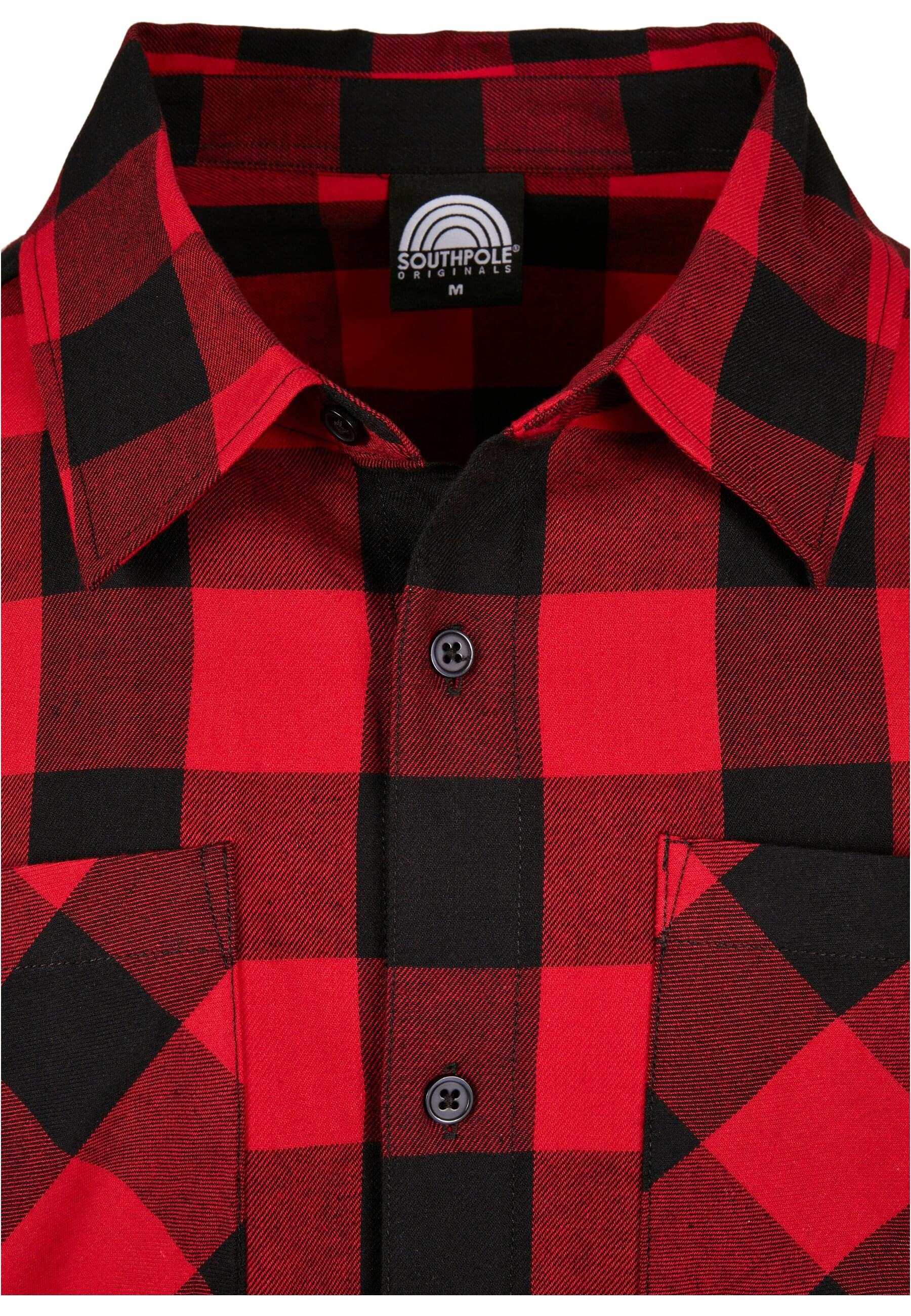 Southpole Langarm-Poloshirt »Southpole Herren Southpole Check Flannel Shirt«, (1 tlg.)