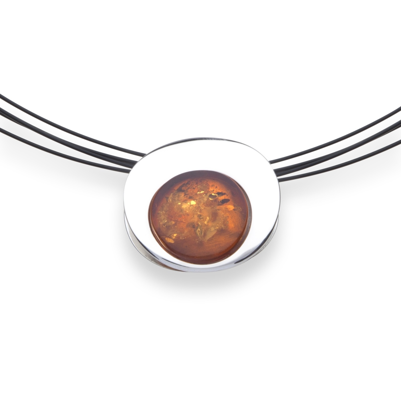 OSTSEE-SCHMUCK Damen Halsreif "Ostsee-Schmuck Halsreif mit Anhänger Gleiter-Alina 19 mm", 42cm, Silber 925 (Sterlingsilber), L: 42, silber, Silber