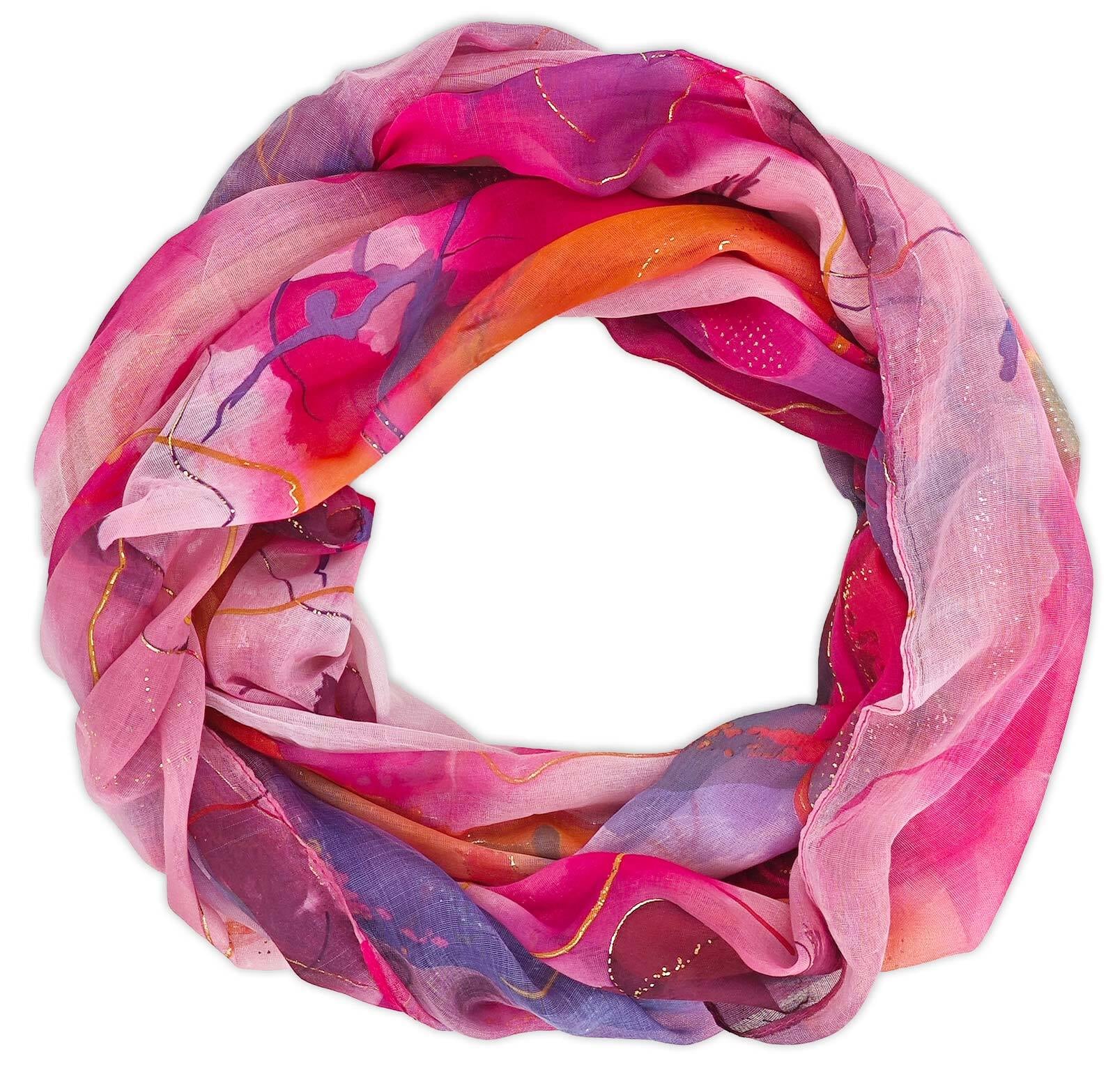 styleBREAKER Loop "Loop Aquarell Glow Metallic Akzente" 1 Stk.