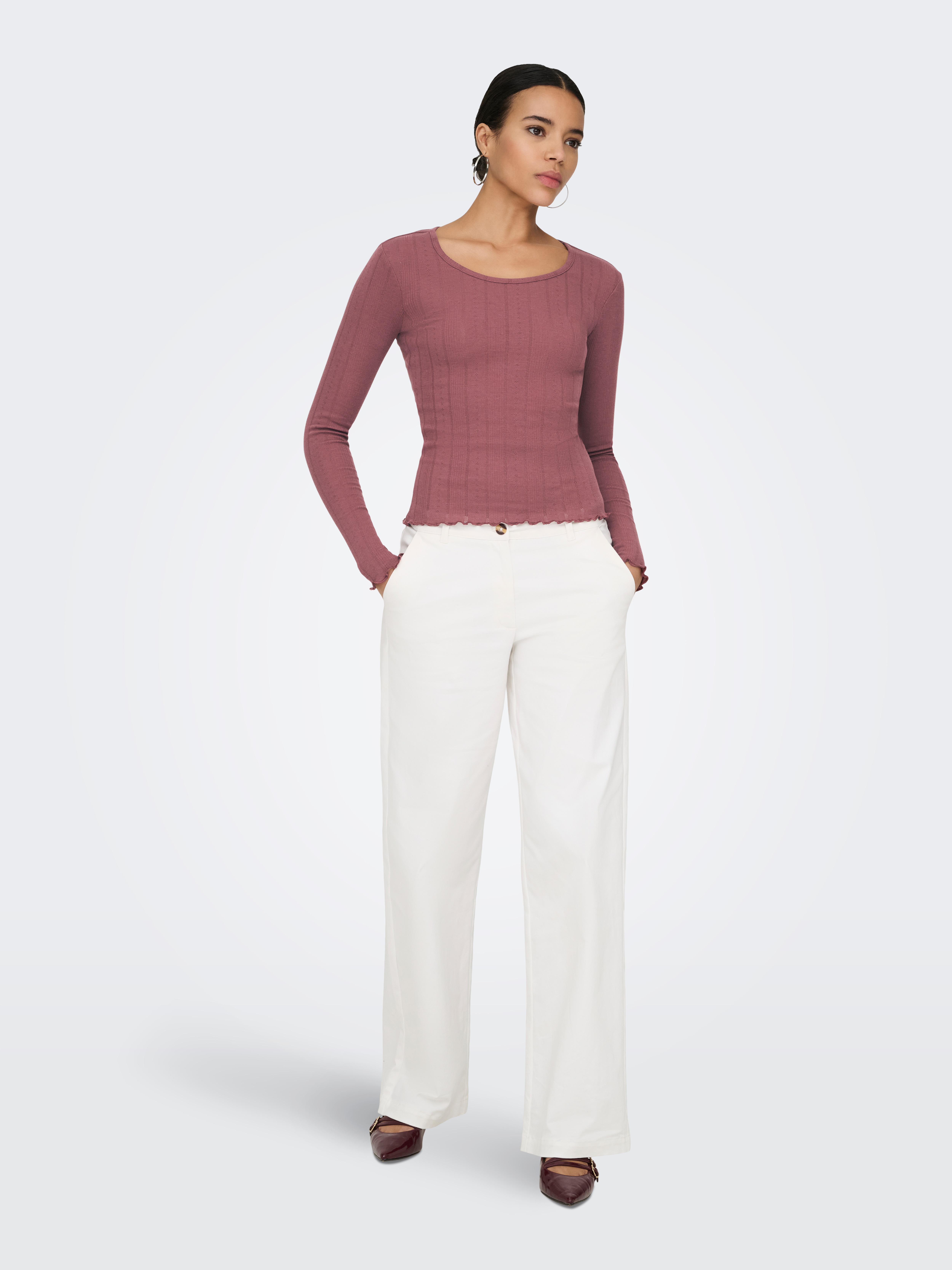 Thumbnail - ONLY Langarmshirt "ONLTENNA O-NECK L/S TOP JRS NOOS"