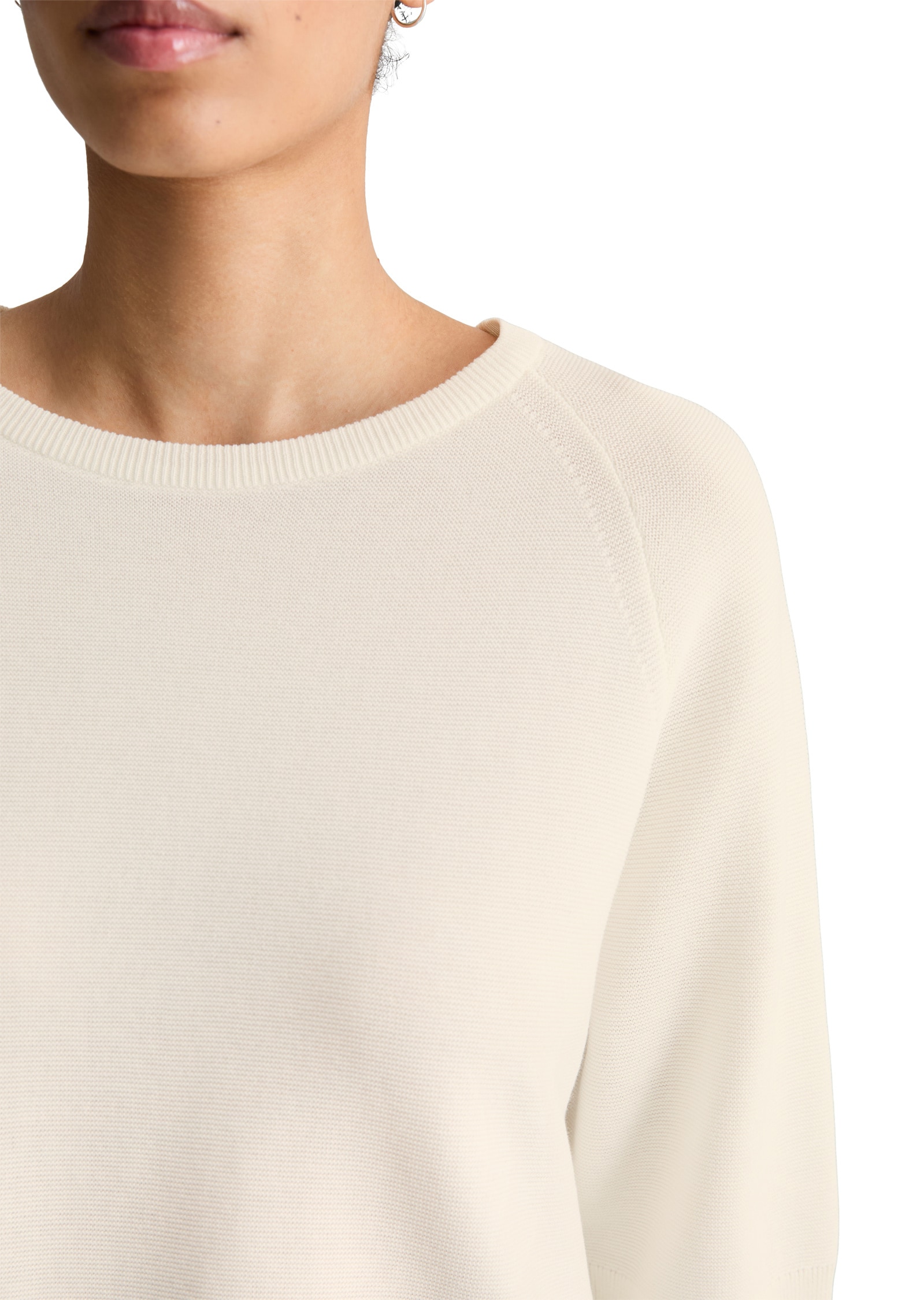 Marc O'Polo DENIM Strickpullover »aus kompaktem Baumwollgarn«