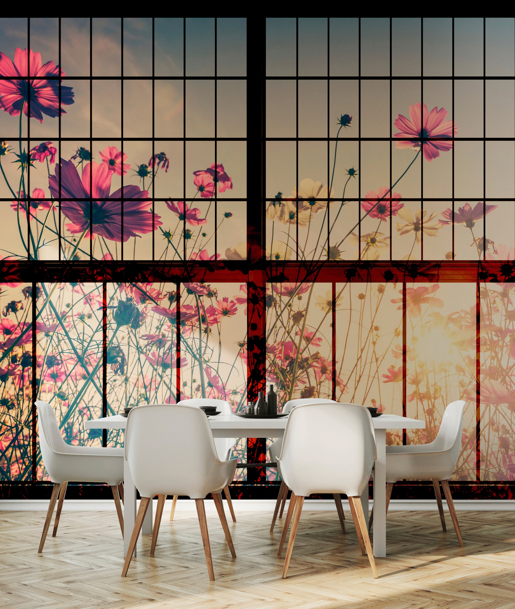 living walls Fototapete "Walls by Patel Meadow 1" glatt Vlies, Wand, Schräg günstig online kaufen