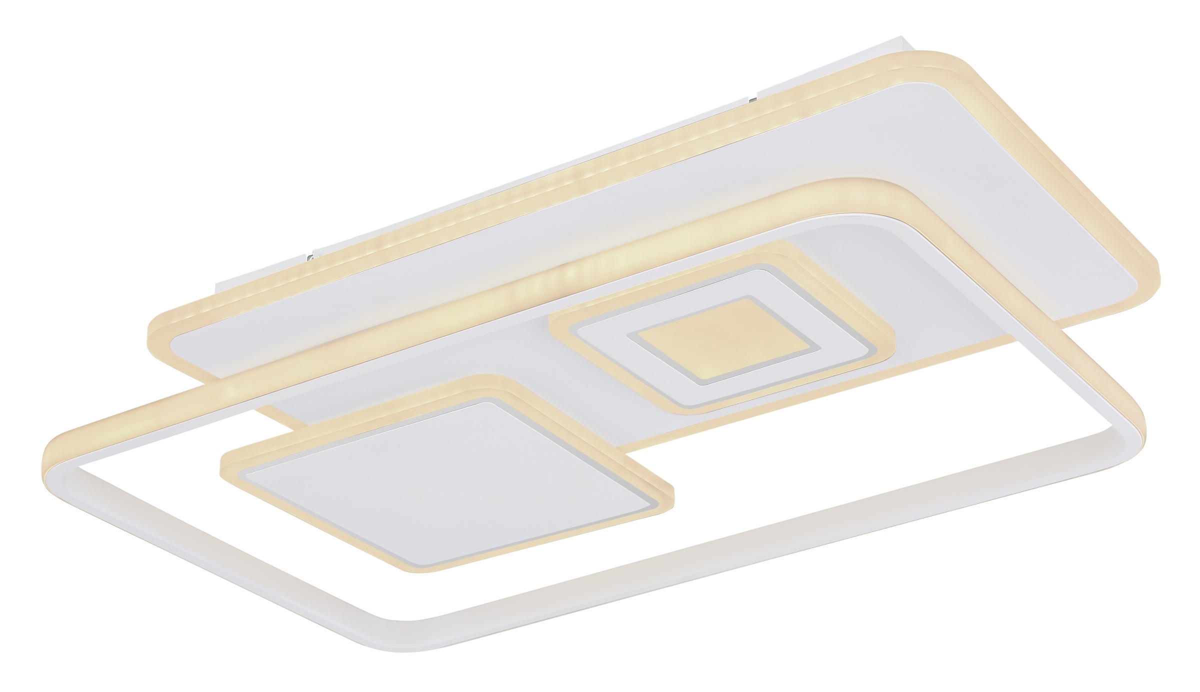 GLOBO LIGHTING Deckenleuchte »RODERICK« LED-Modul 1 Stk. Deckenleuchte Weiß/Opal, dimmbar, LED 55W, Fernbedienung