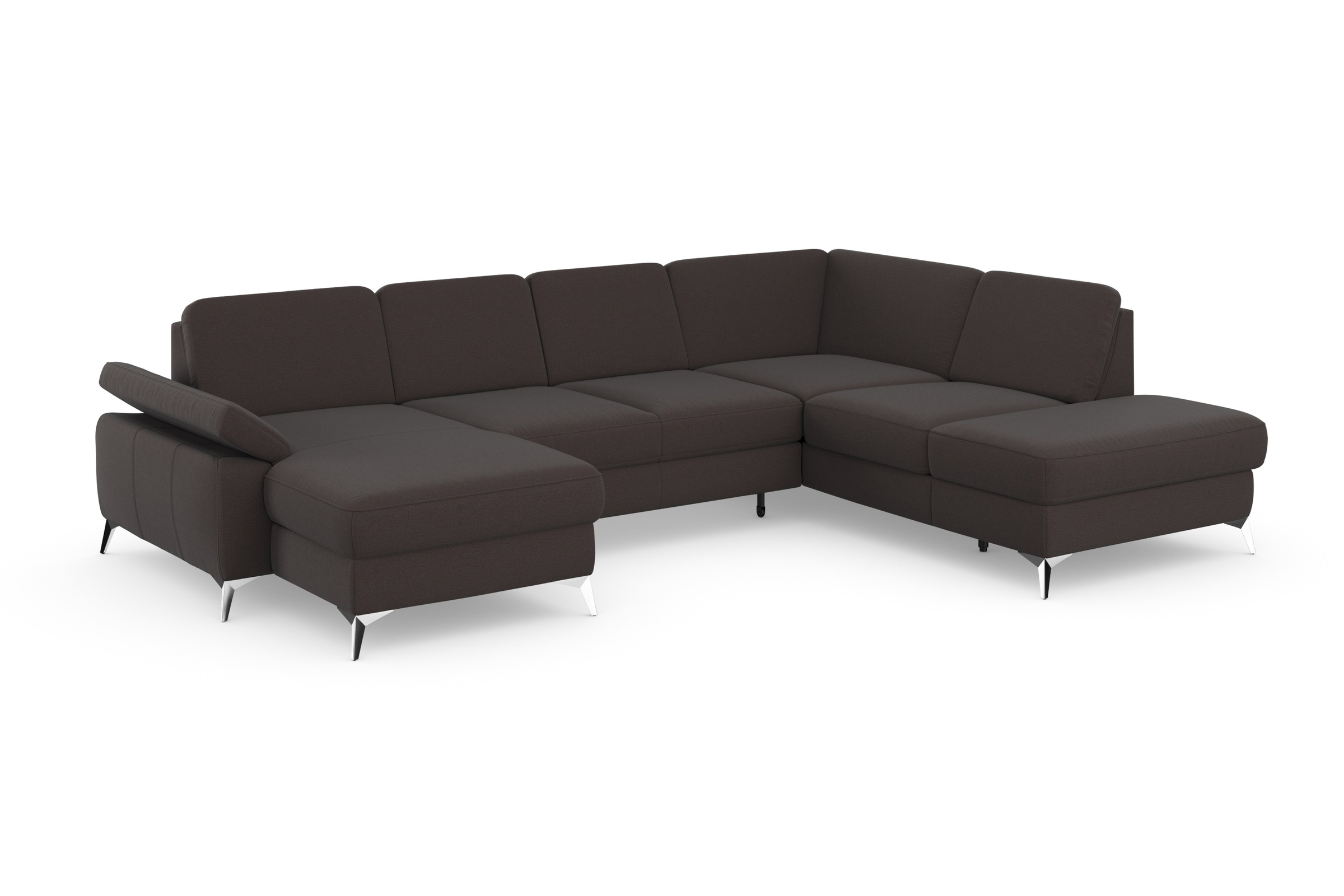 sit&more Wohnlandschaft »Padua U-Form«, inklusive Sitztiefenverstellung, Armteilfunktion und Federkern