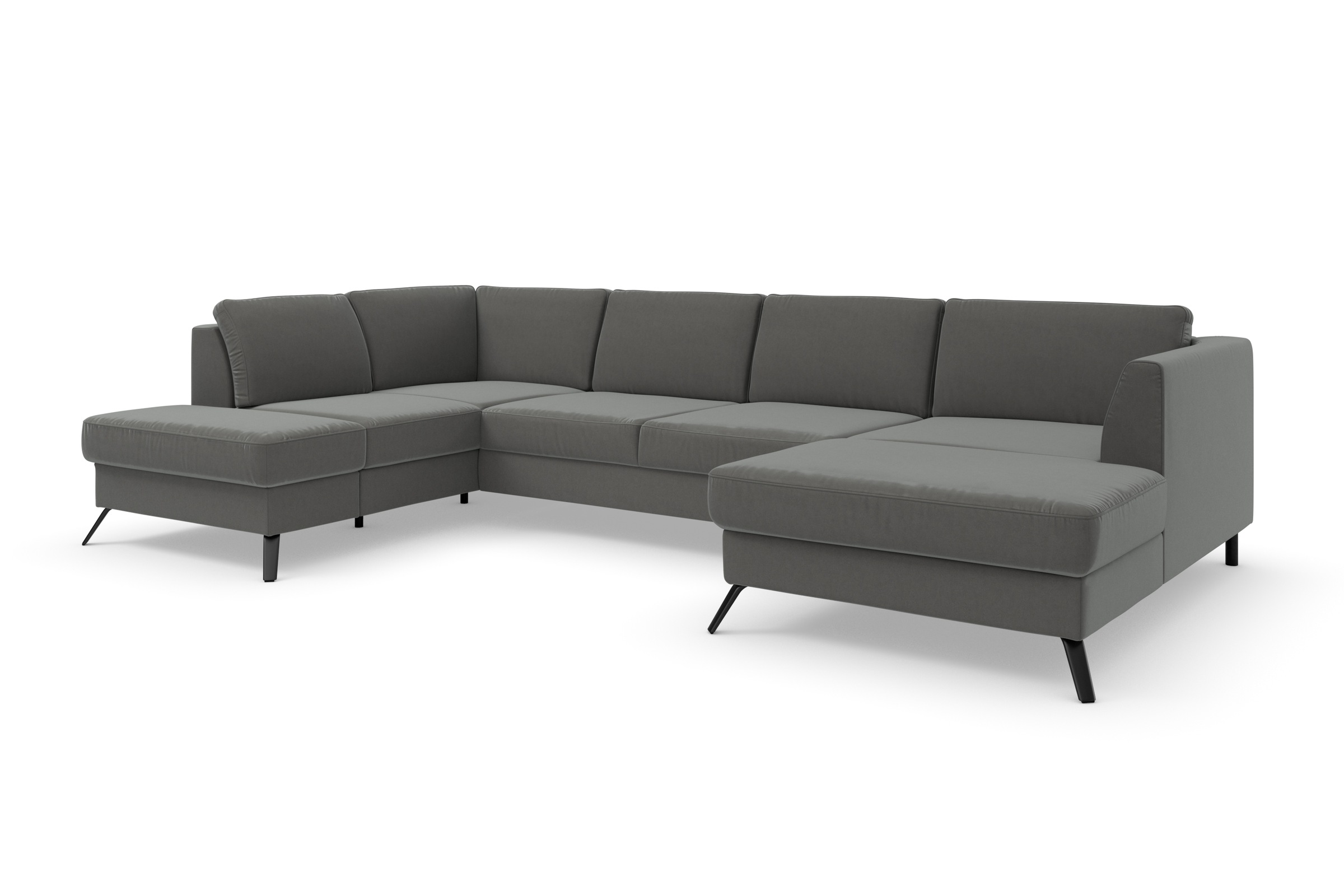 Thumbnail - sit&more Wohnlandschaft "Olsen U-Form", inklusive Sitztiefenverstellung, wahlweise mit Bettfunktion, 15cm hoch