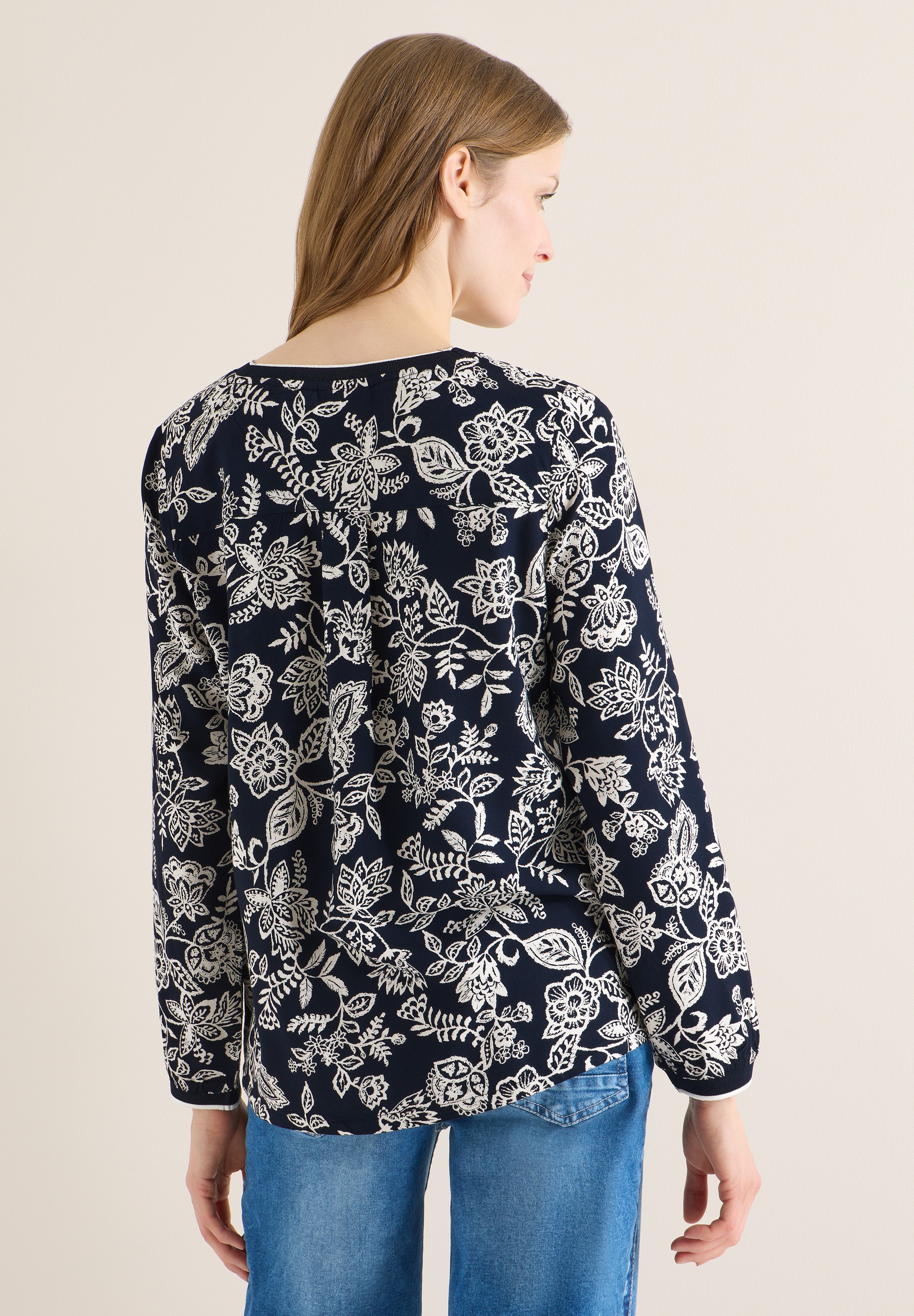 Cecil Langarmbluse aus softer Viskose günstig online kaufen