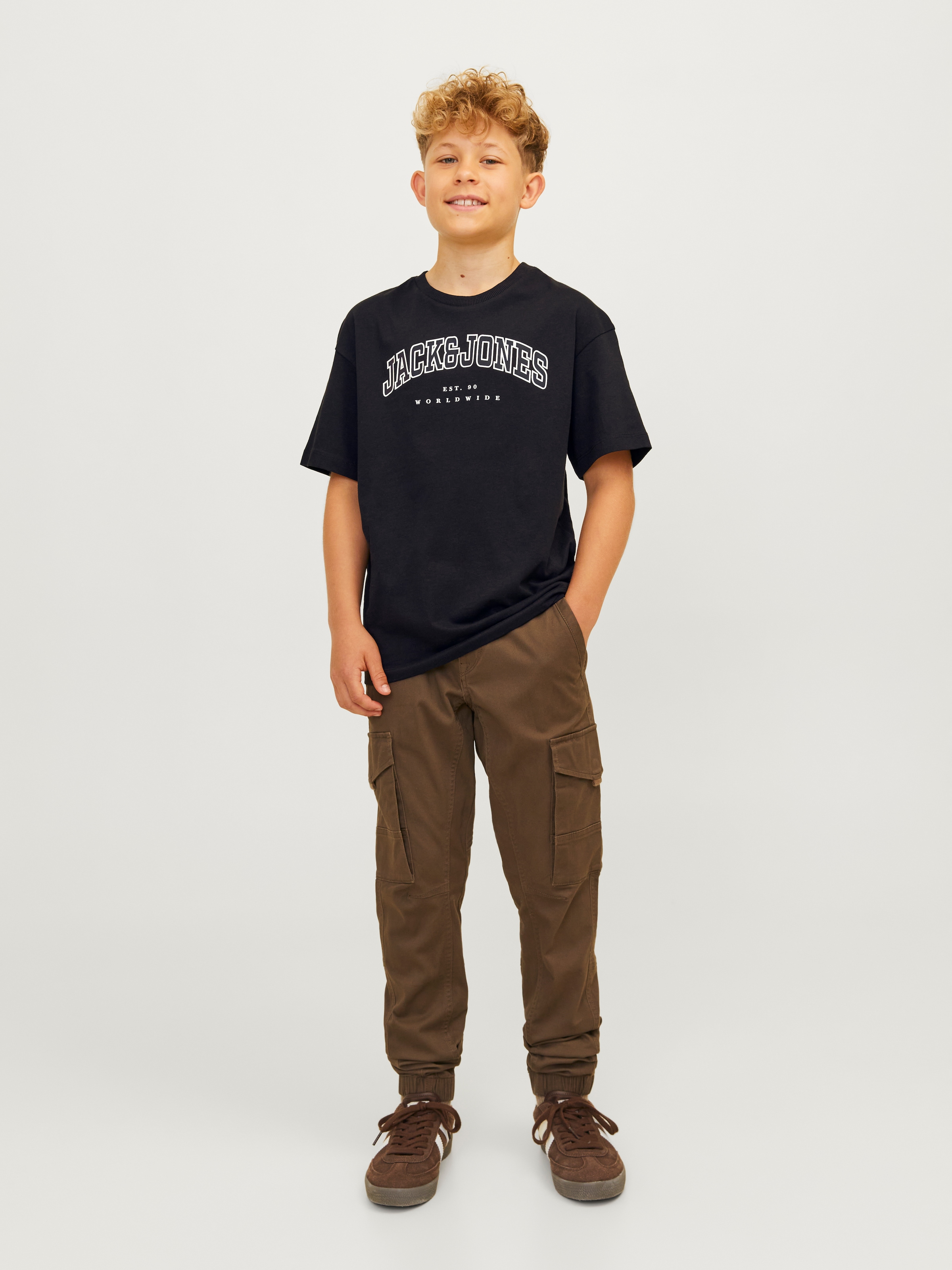 Jack & Jones Junior Rundhalsshirt »JJECALEB VARSITY TEE SS O-NECK NOOS JNR«