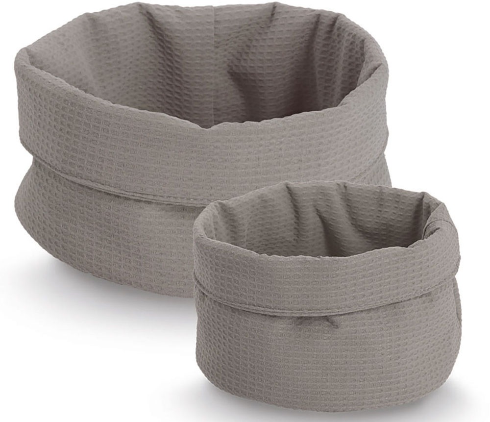 Zeller Present Aufbewahrungskorb "Waffelpiqué 2-tlg." hochwertiges Waffelpi günstig online kaufen