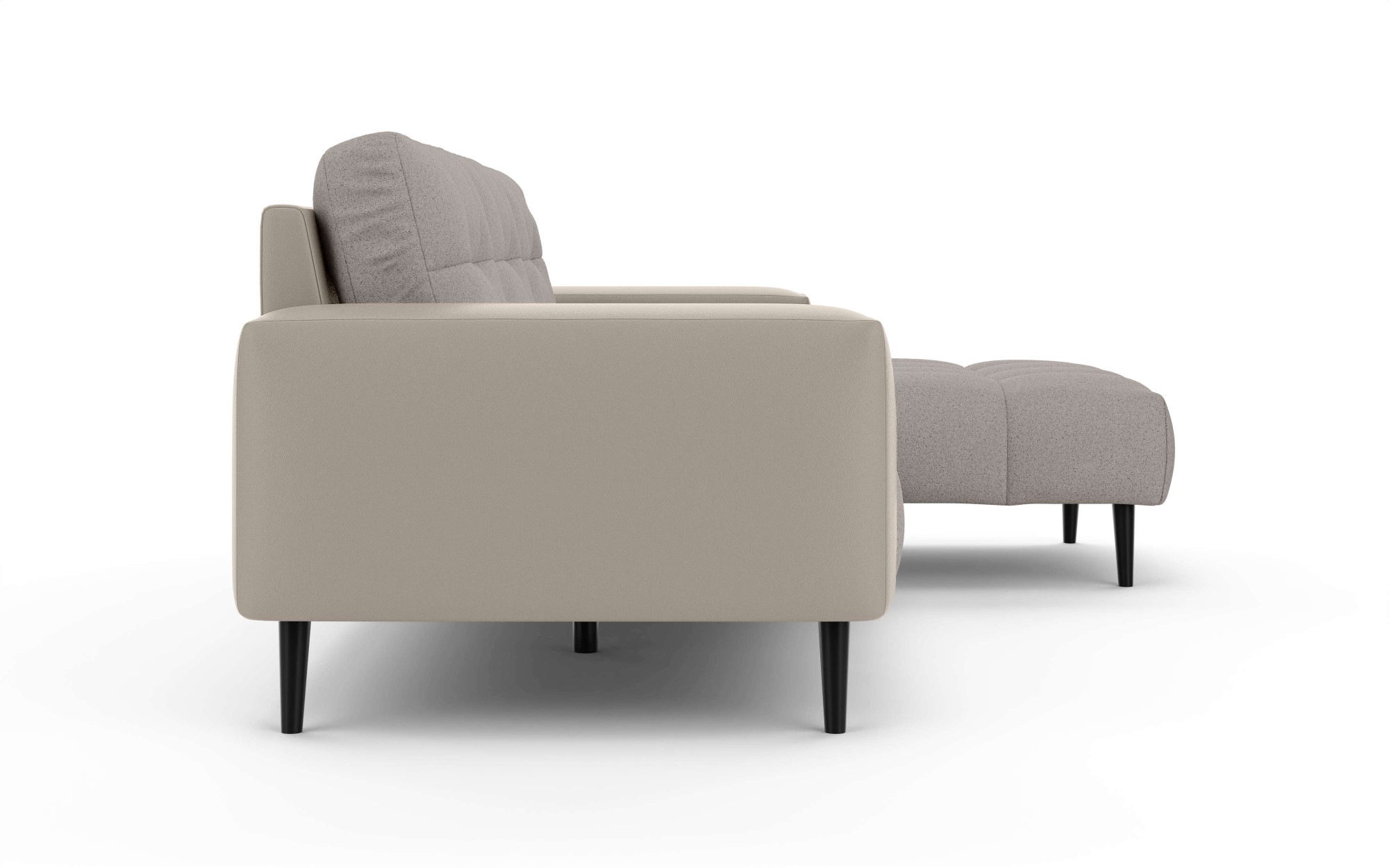 INOSIGN Ecksofa »SERINE mit Recamiere rechts/links bestellbar, Maße B/H/T 253/91/161 cm«, L-Form mit Wellenunterfederung, 3 Rückenkissen, ohne Bettfunktion
