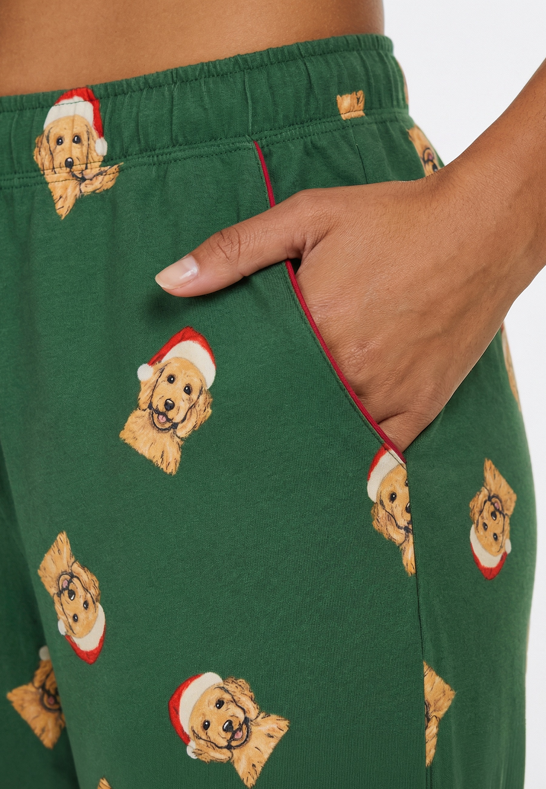LASCANA Pyjama 2 mit süßem Weihnachts-Hunde-Print