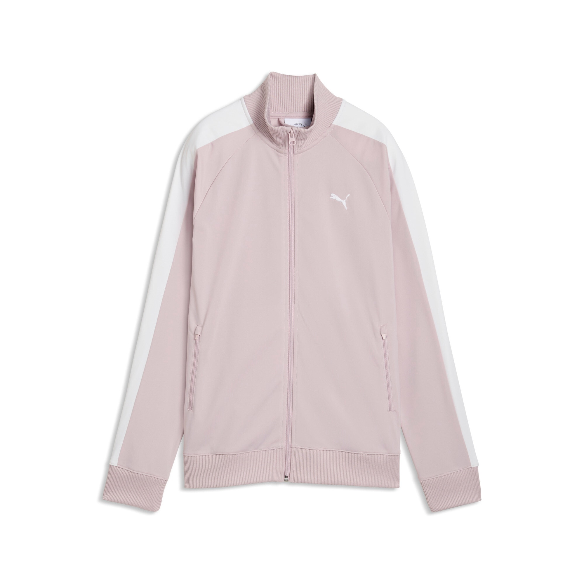 PUMA Trainingsjacke "T7 FOUNDATION POLY TRACK JACKET" ohne Kapuze mit Stehkragen, mit Reißverschluss, ohne Kapuze, Regular Fit