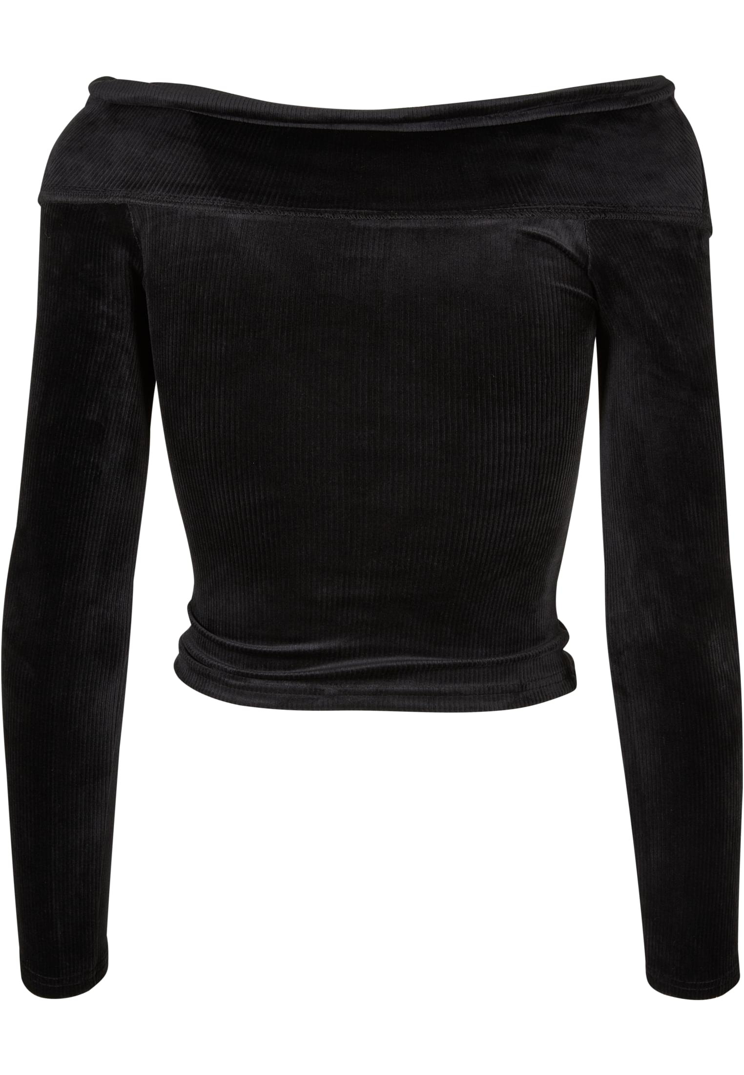 URBAN CLASSICS Langarmshirt »Damen Ladies Velvet Rib Crossed Off Shoulder  Longsleeve«, (1 tlg.) für bestellen | BAUR