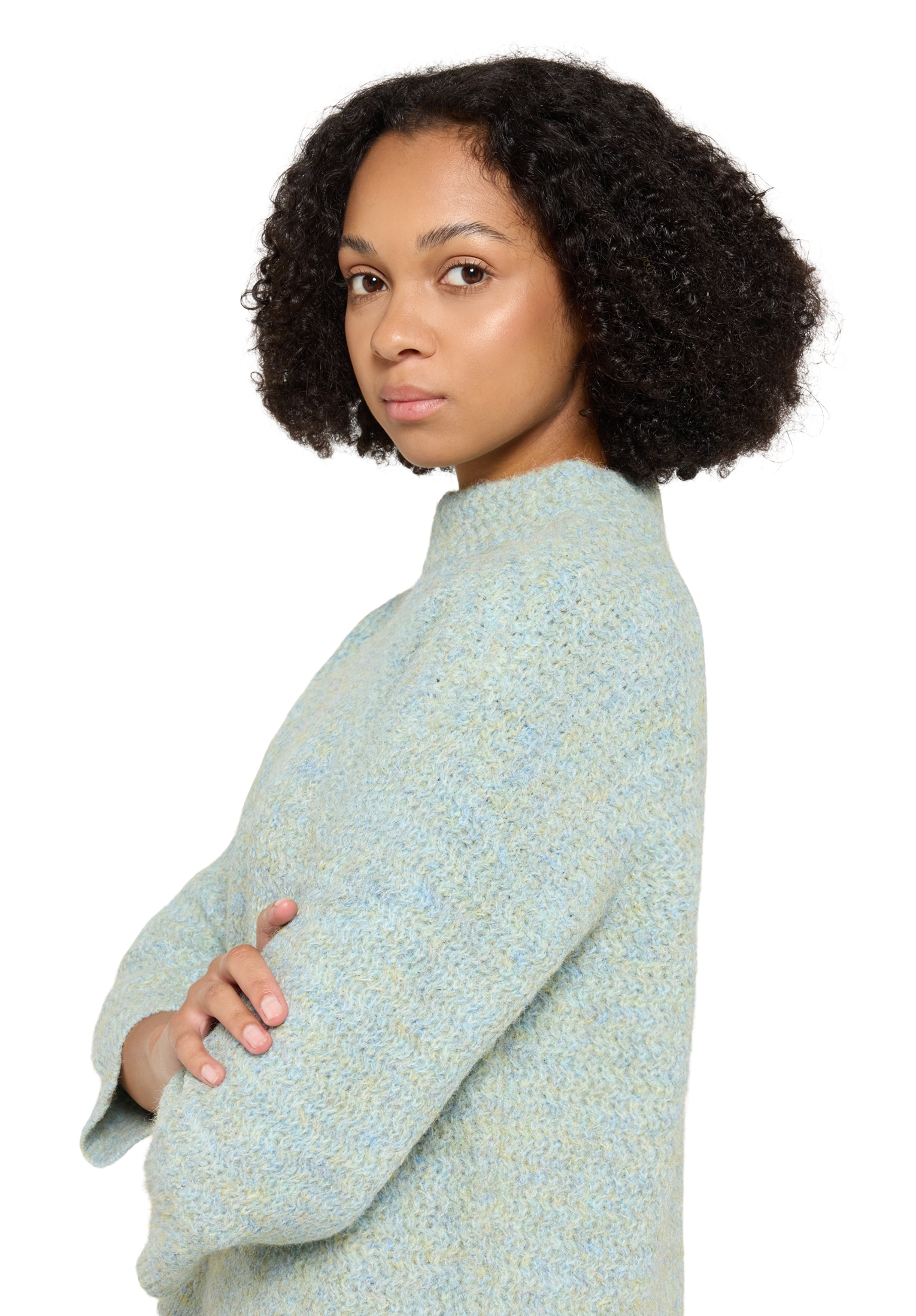 Cartoon Strickpullover »Damen mit Stehkragen« 1 tlg.