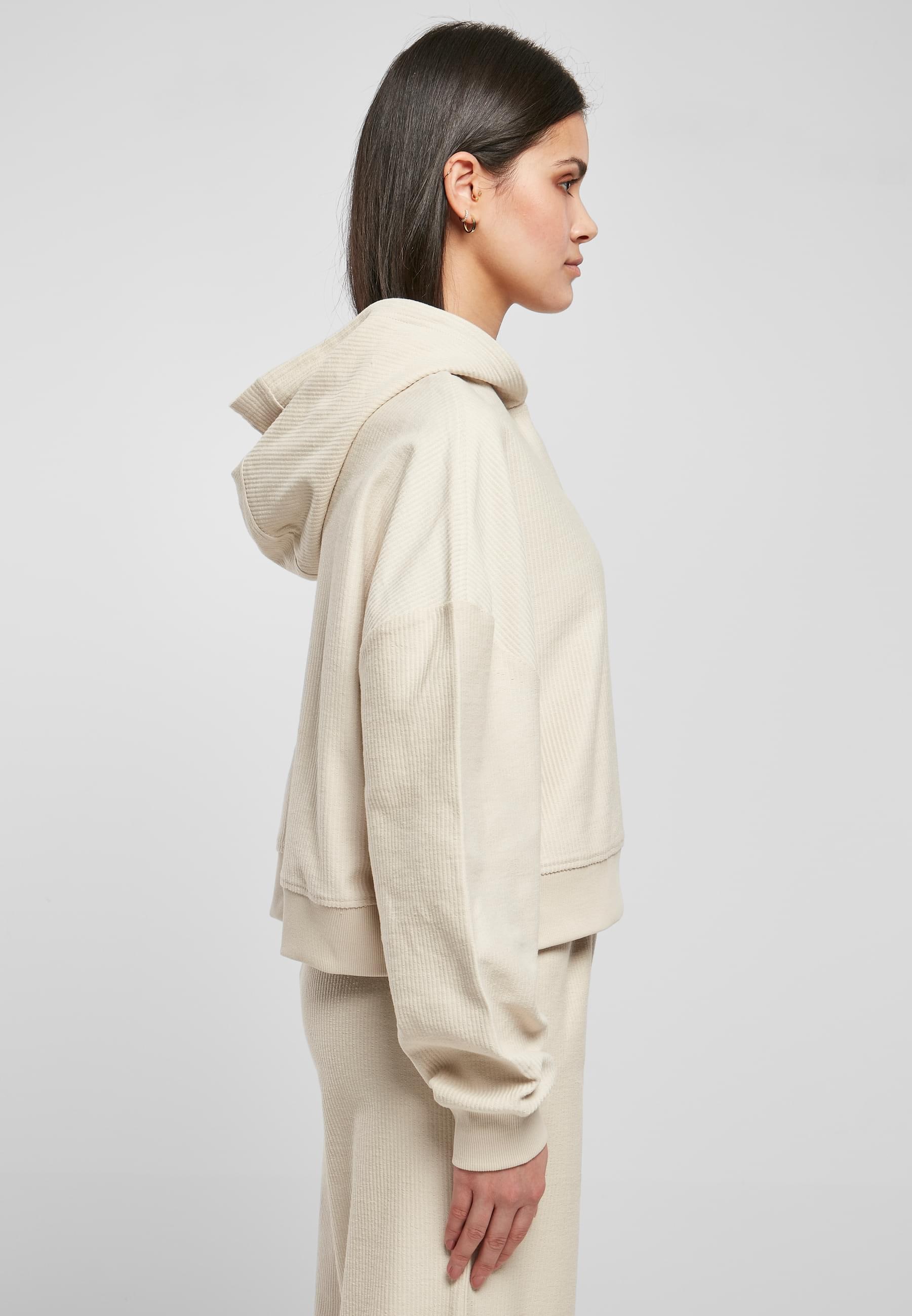 URBAN CLASSICS Kapuzenpullover »Urban Classics Damen Ladies Oversized Short Rib Hoody«, (1 tlg.)