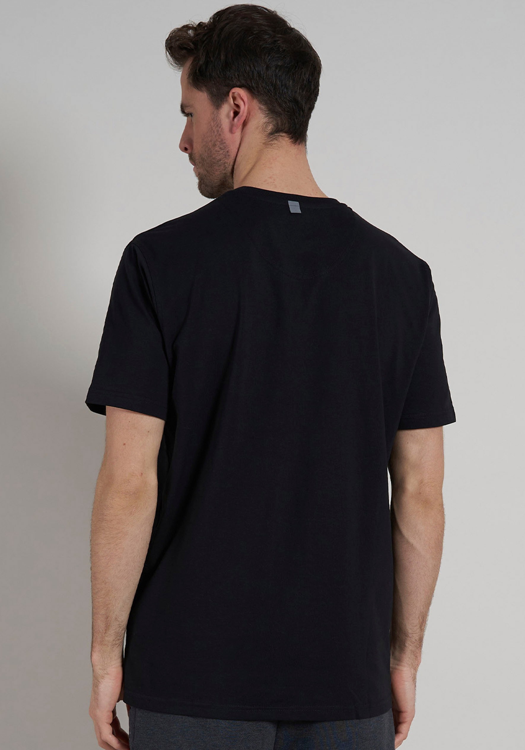 Thumbnail - bugatti T-Shirt "Palermo", Kurzarm, Rundhalsausschnitt, mit Logo, bequem, leicht, Baumwollmix