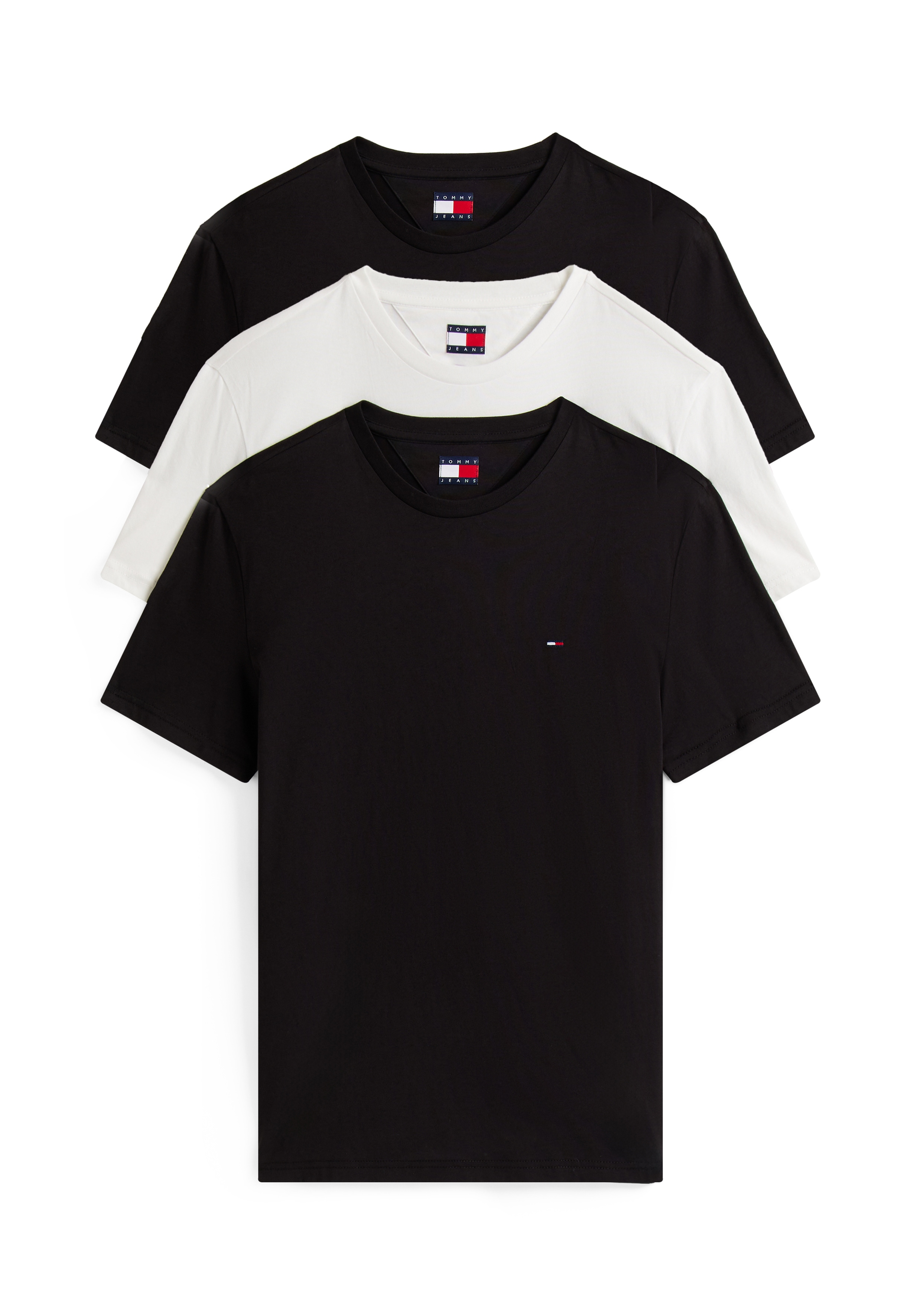 Tommy Jeans "TJM EXTRA SLIM 3 PACK" Packung, 3 Mit Rundhalsausschnitt