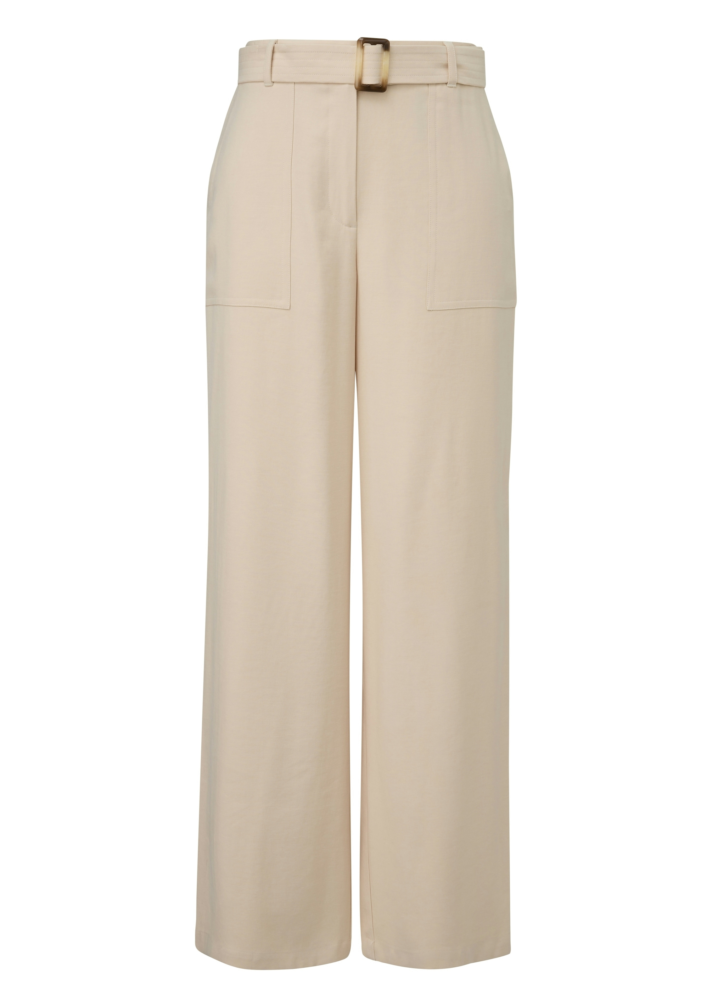 s.Oliver BLACK LABEL Stoffhose  mit Bindegürtel und weitem Bein