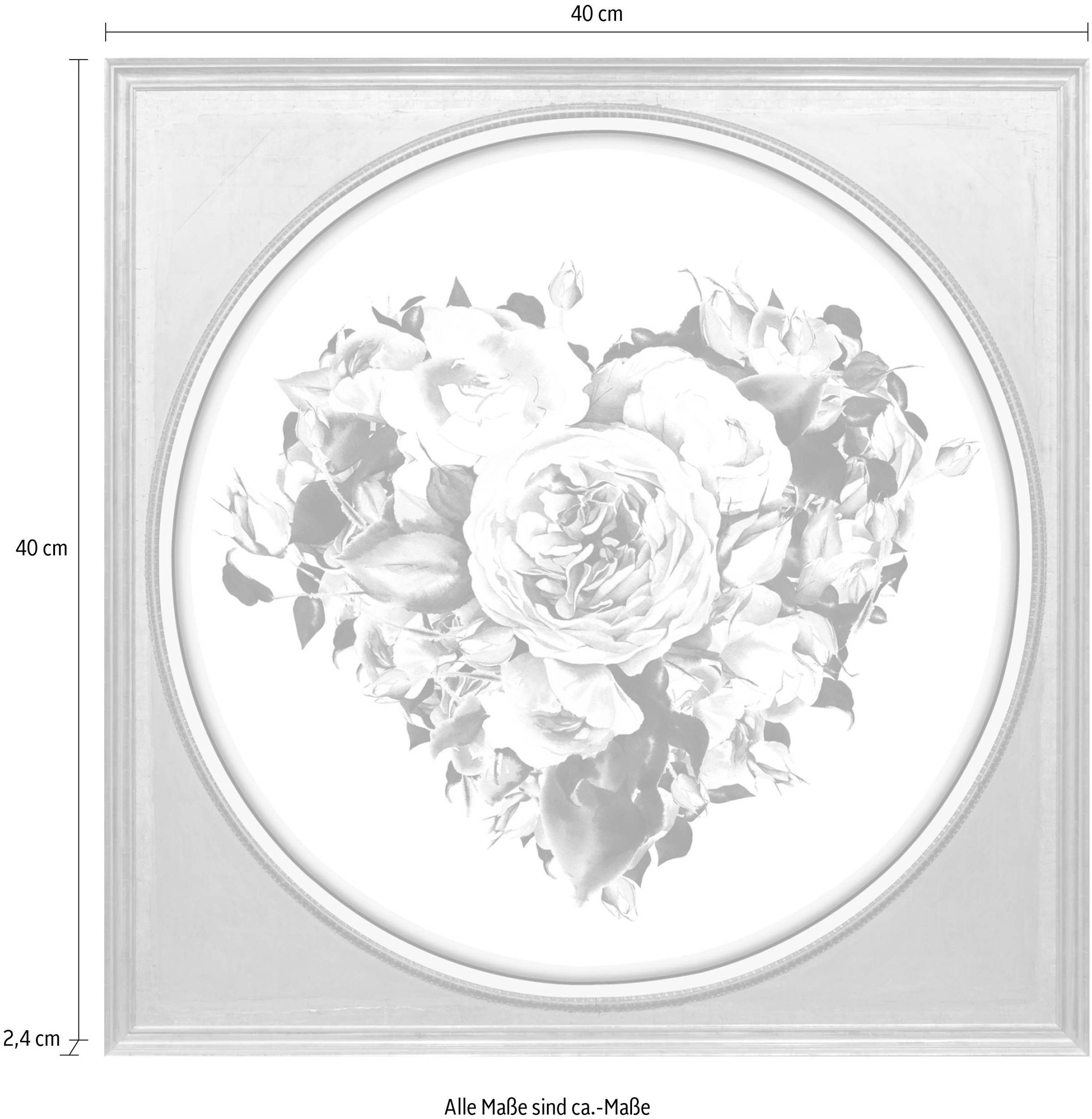 queence Acrylglasbild »Blumen«, Blumen-Blumenbilder-Kunst-Pflanzen-Pflanzenbilder-Gemälde-Herz-Herzbilder, Fine Art-Print in Galeriequalität