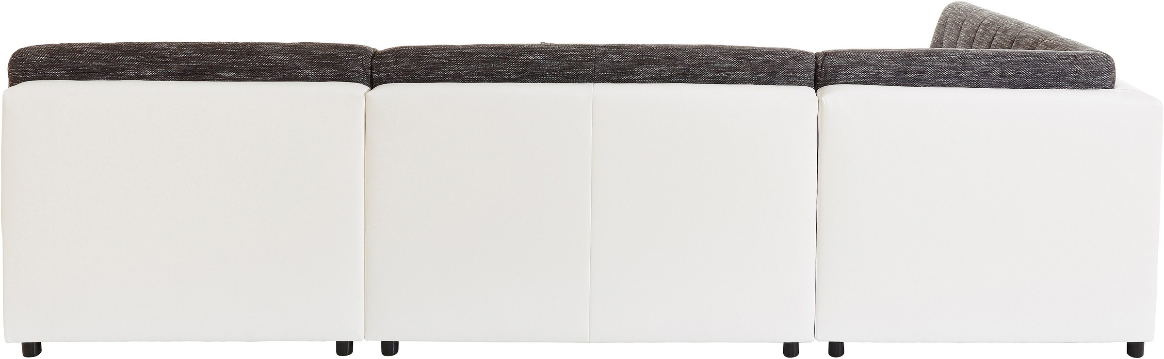 TRENDMANUFAKTUR Wohnlandschaft »Reggae modern und bequem, aktueller Materialmix, U-Form«, inkl. verstellbare Armlehne, wahlweise mit Bettfunktion