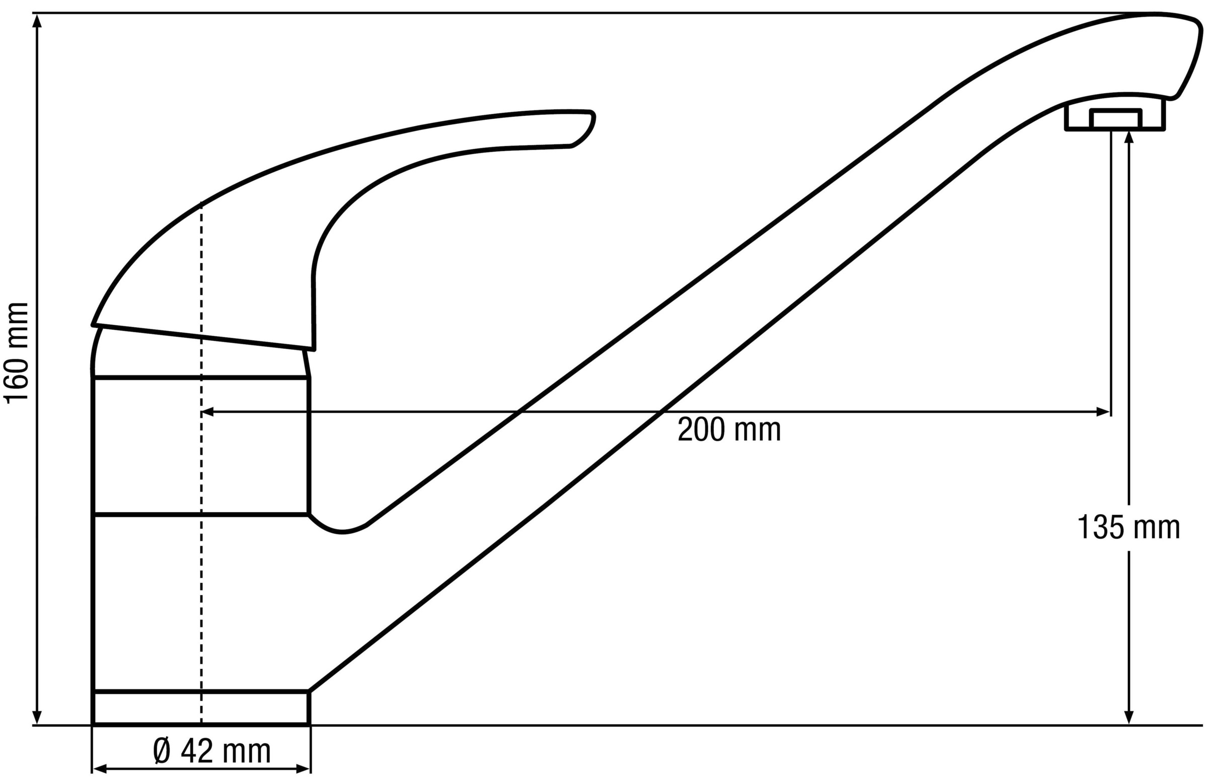 CON:P Spültischarmatur »Einhebelarmatur "Anza", HD, Messing, verchromt«