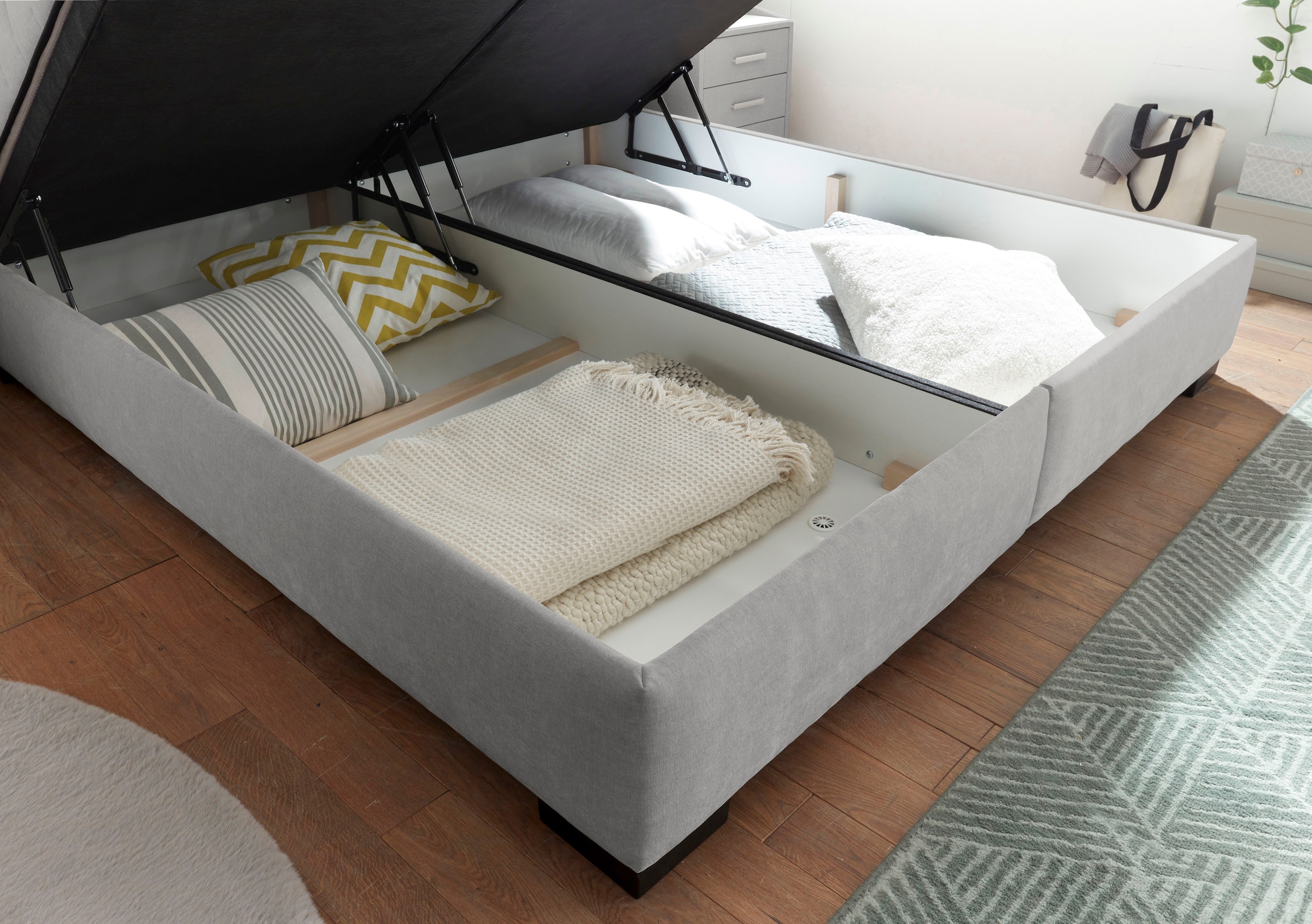 ED EXCITING DESIGN Boxbett »Nagol«, mit Bettkasten, mit Wendematratze, erhältlich in verschiedenen Breiten