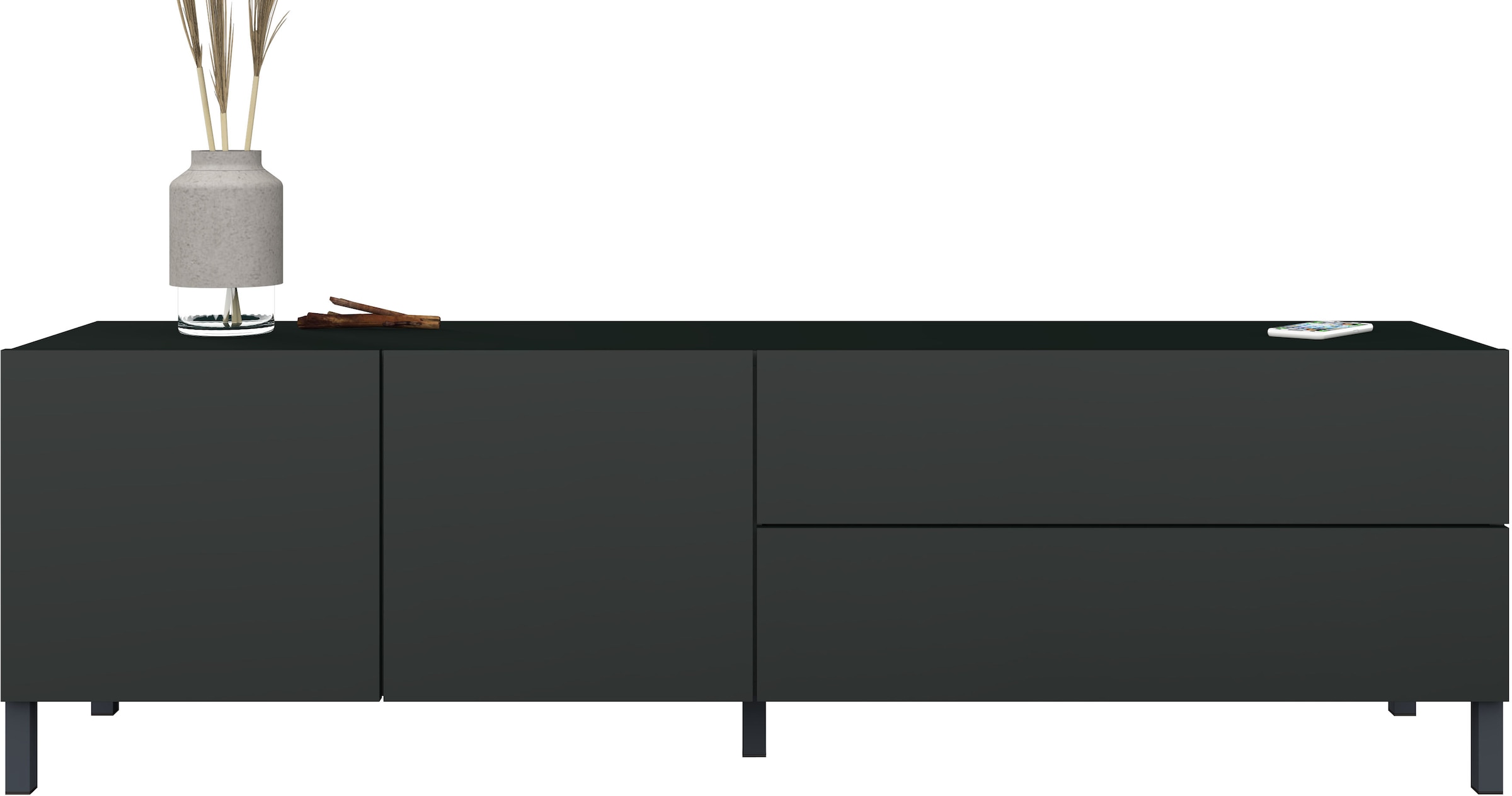 borchardt Möbel Lowboard, Metallfüße, grifflose Optik