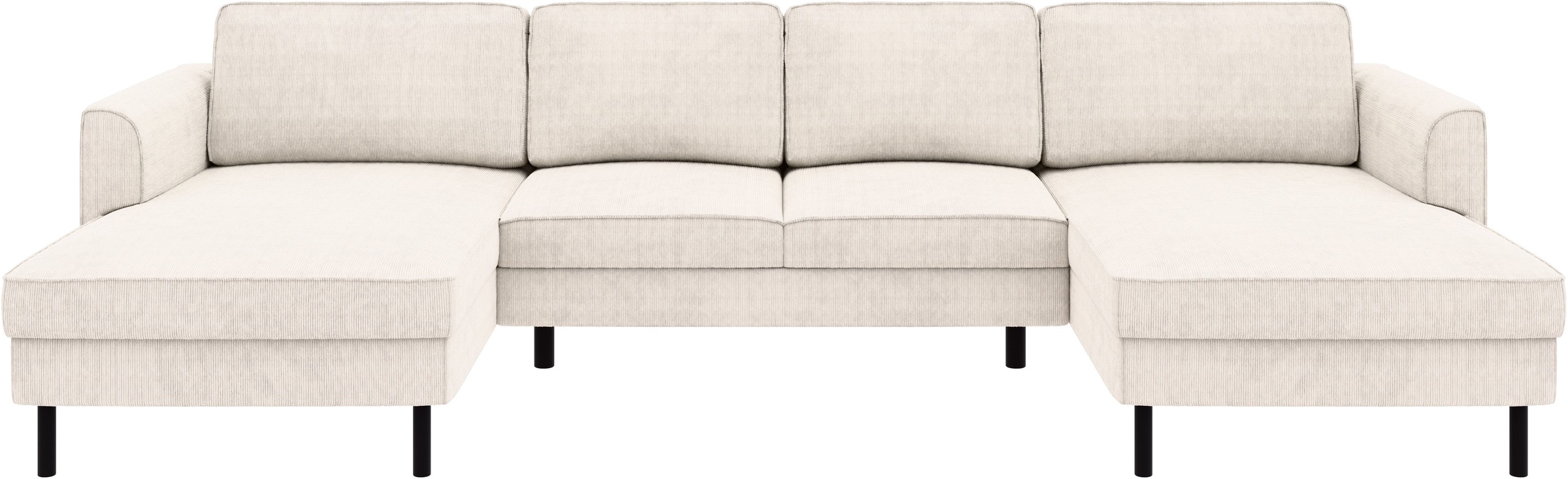 Home affaire Wohnlandschaft »Booster Couch wahlweise mit Schlaffunktion und Bettkasten-auch in Cord«, Sofa in U-Form, Breite 305 cm