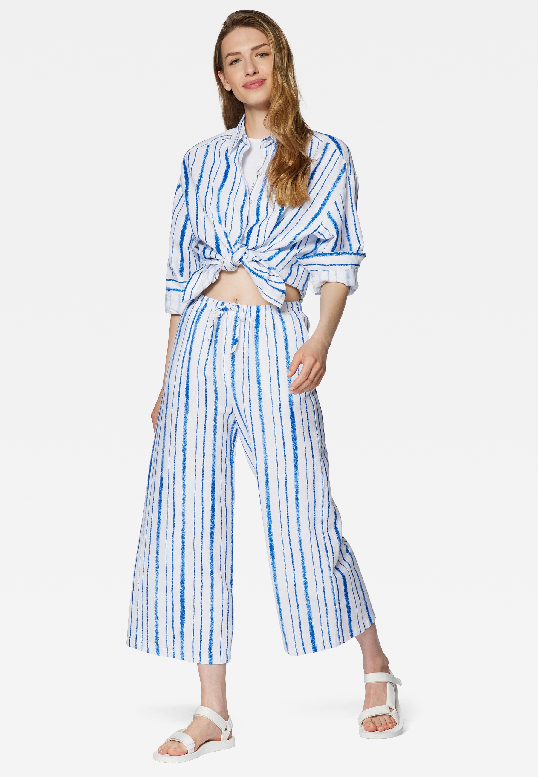 Mavi Stoffhose "STRIPED WOVEN PANTS", Maviterranean Culotte Hose