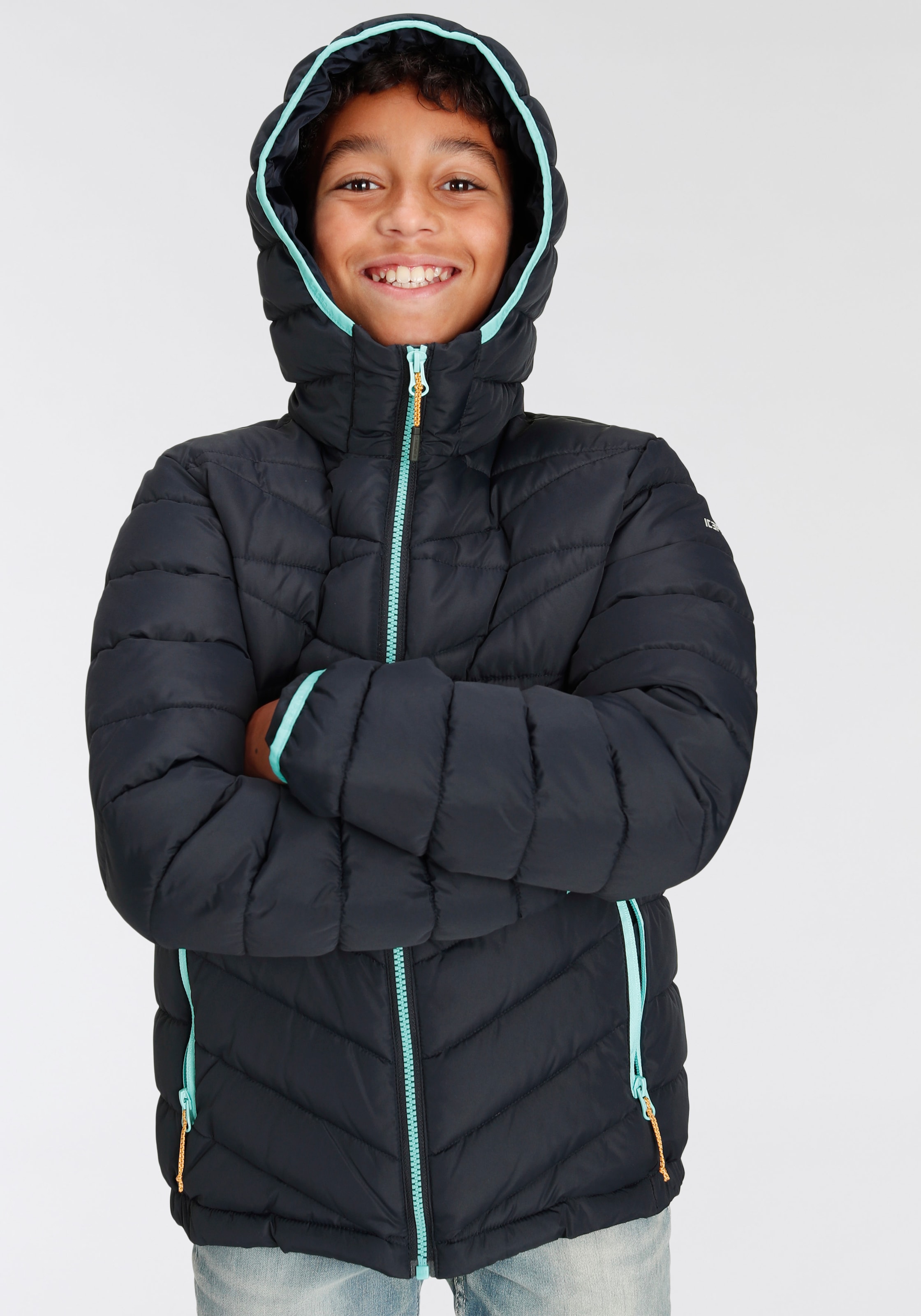 Icepeak Steppjacke »KENYON - für BAUR Kapuze, Winddicht & mit Wärmend & Raten Atmungsaktiv Kinder«, | auf