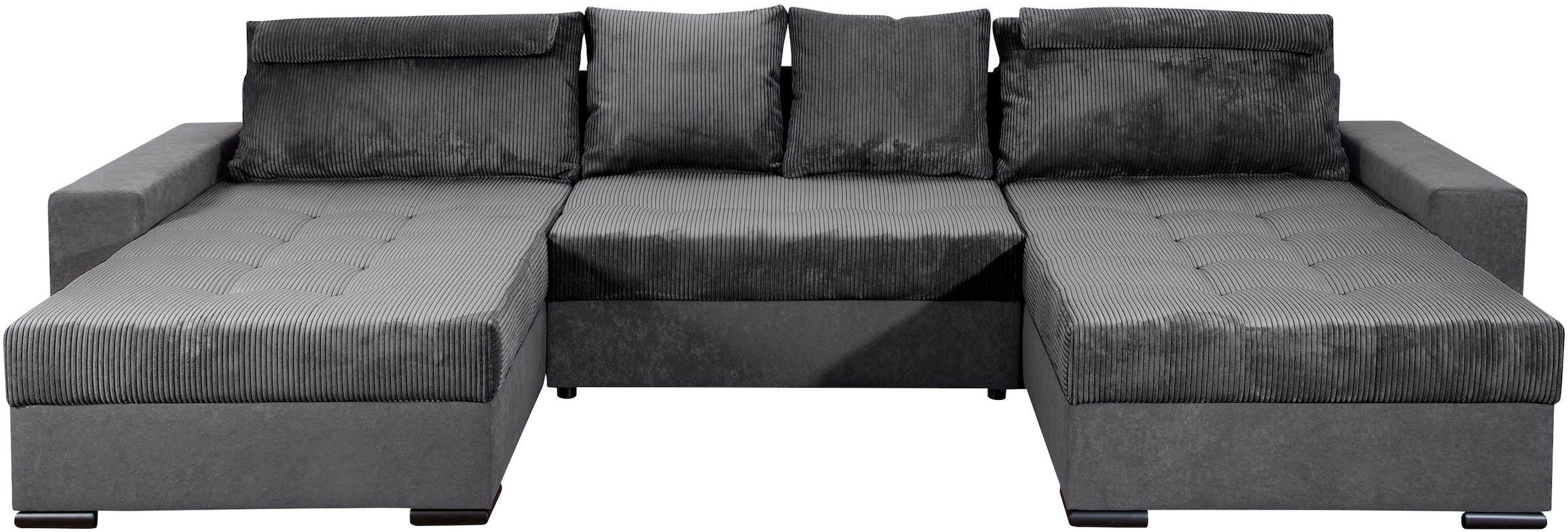 COLLECTION AB Wohnlandschaft »XXXL-Josy Relax U-Form Breite 352 cm, mit 2 gleich großen Recamieren«, inkl. Bettfunktion, Bettkasten, mit 4 Rückenkissen in zwei Größen
