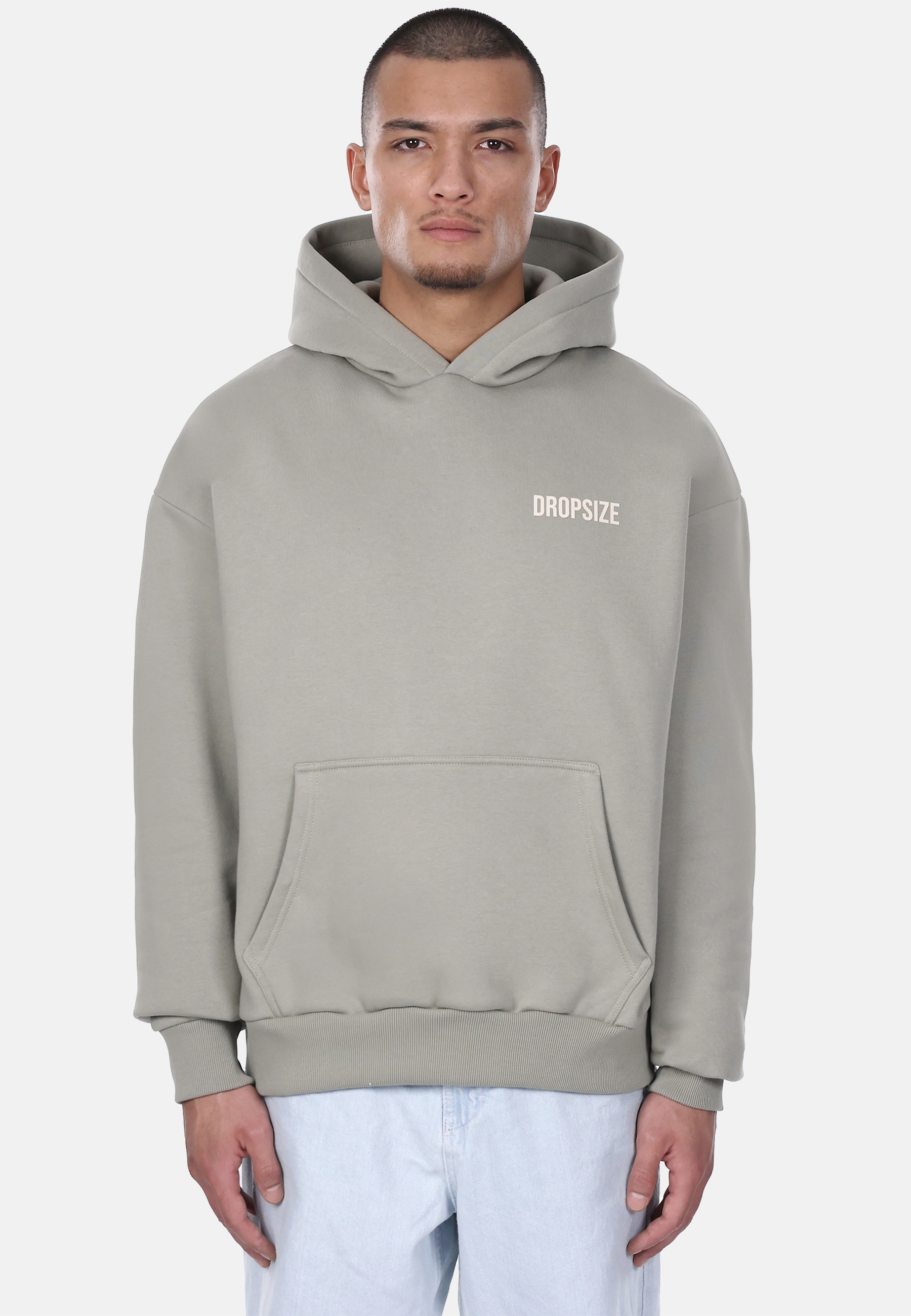 Dropsize Heavy Oversize HD Print Hoodie Abbey Stone M 2