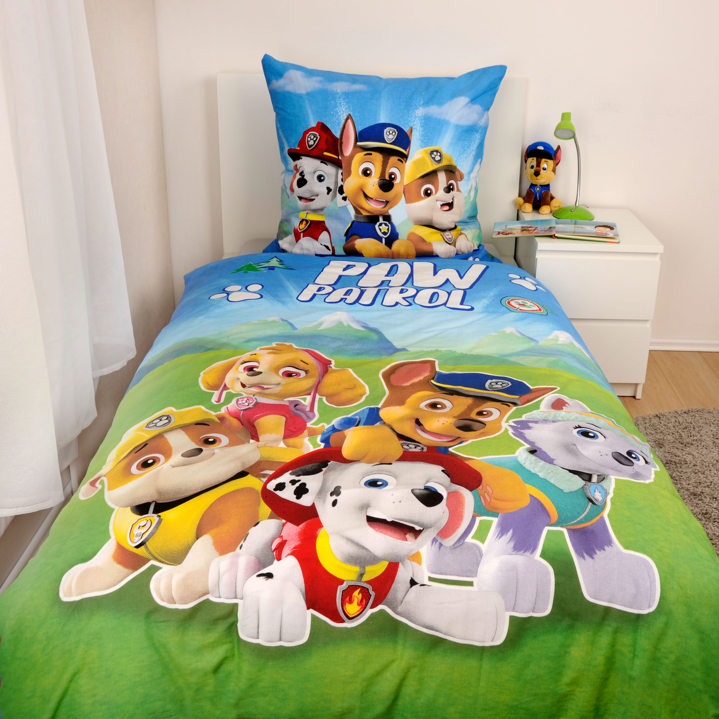 PAW PATROL Bettwäsche "Paw Patrol" 2 Stk. tlg. Glow in the Dark günstig online kaufen