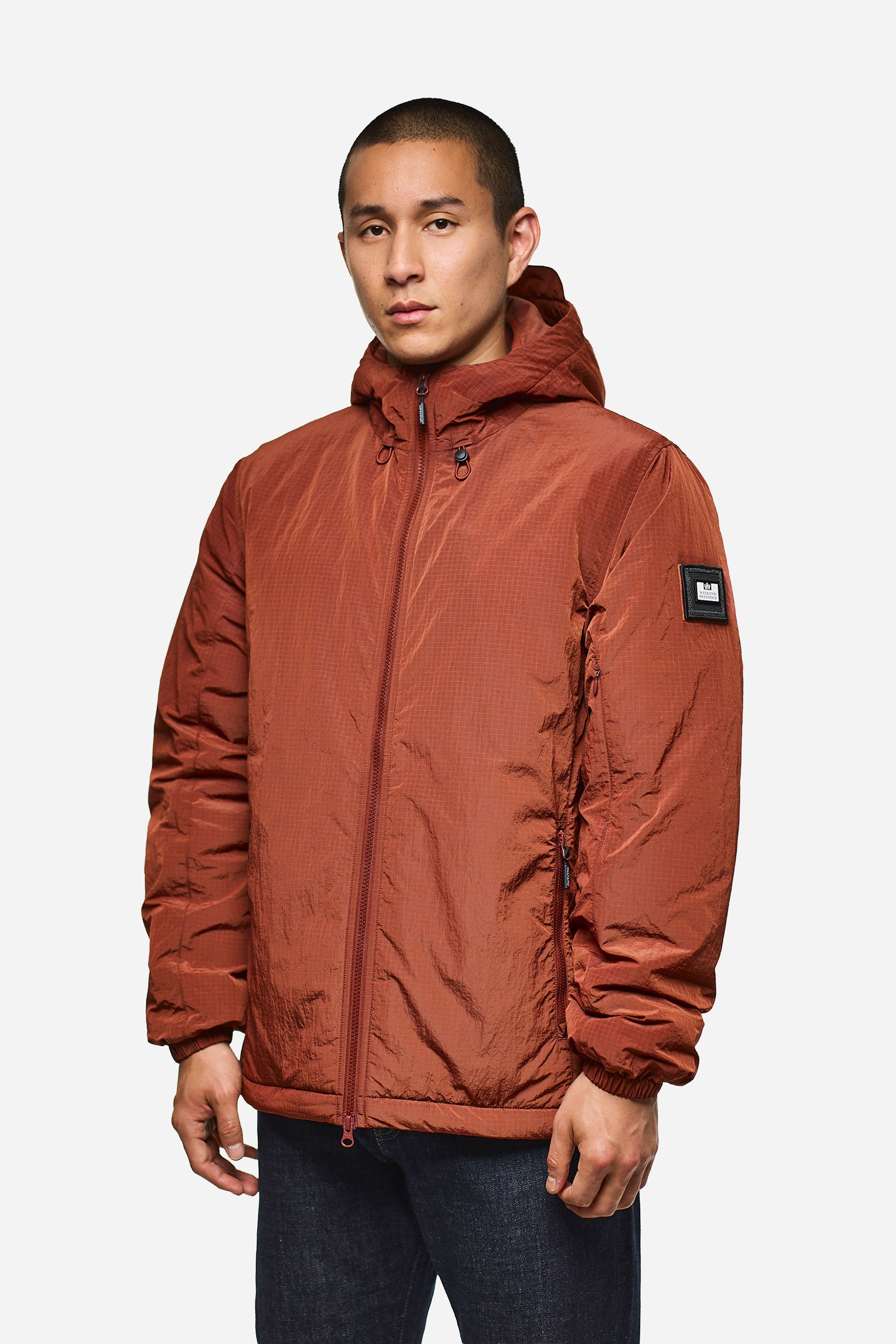 Herren Wolljacke "VETTEL THERMO JACKET Herren"clay, Gr. L, WEEKEND OFFENDER, 100% NYLON, Jacken, Jacke Herren, Übergangsjacke, Kapuze, Regenjacke,