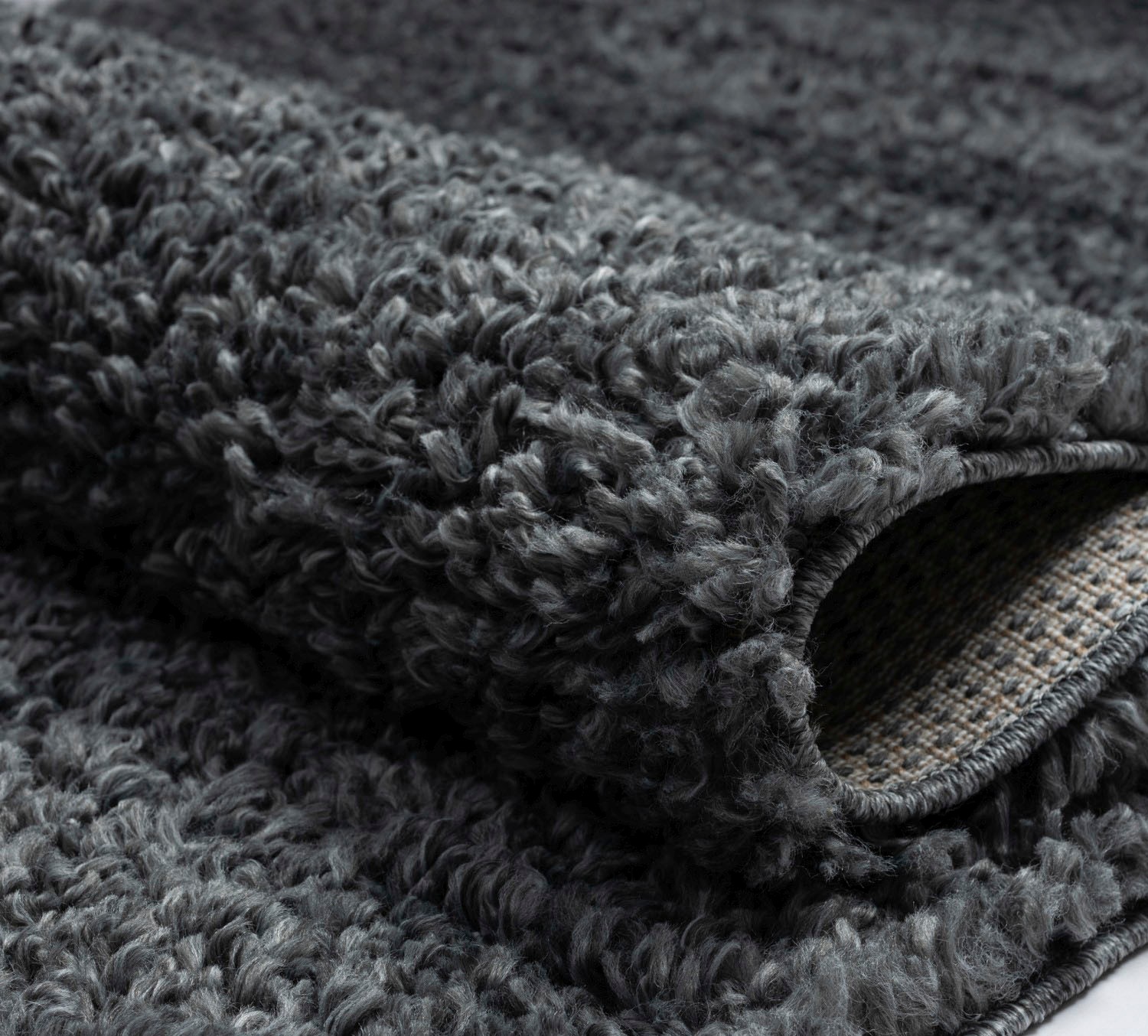Myflair Möbel & Accessoires Hochflor-Bettumrandung »My Shaggy«, (3 tlg.), Shaggy, Uni-Farben, leicht glänzend, extra flauschig, Läufer-Set