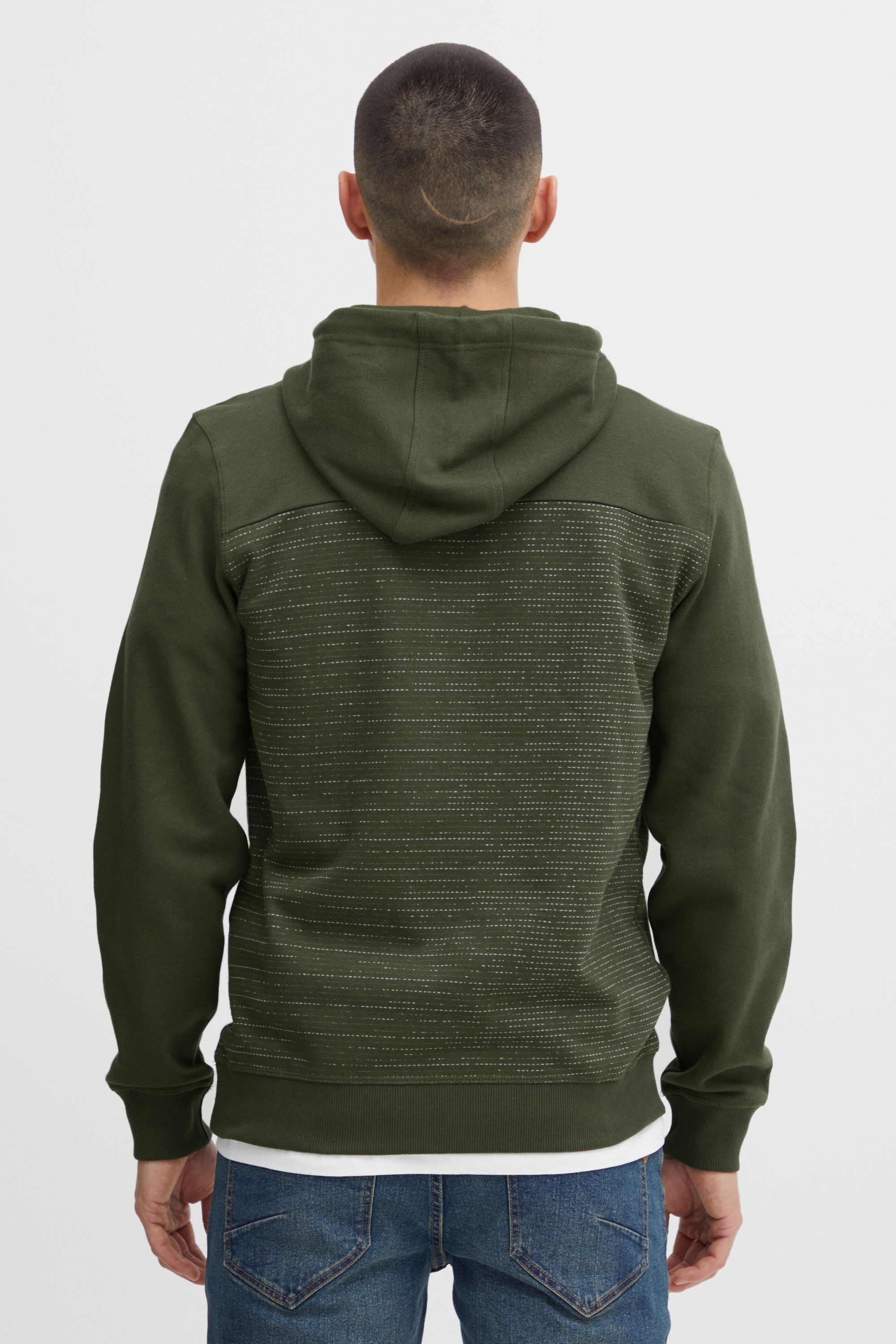 Kapuzenpullover BLEND "Hoodie BHToklat", Herren, Gr. XXL, grün (deep depths), Web, Obermaterial: 80% Baumwolle CO. 20% Polyester PES., unifarben, normal, Pullover Kapuzenpullover 6