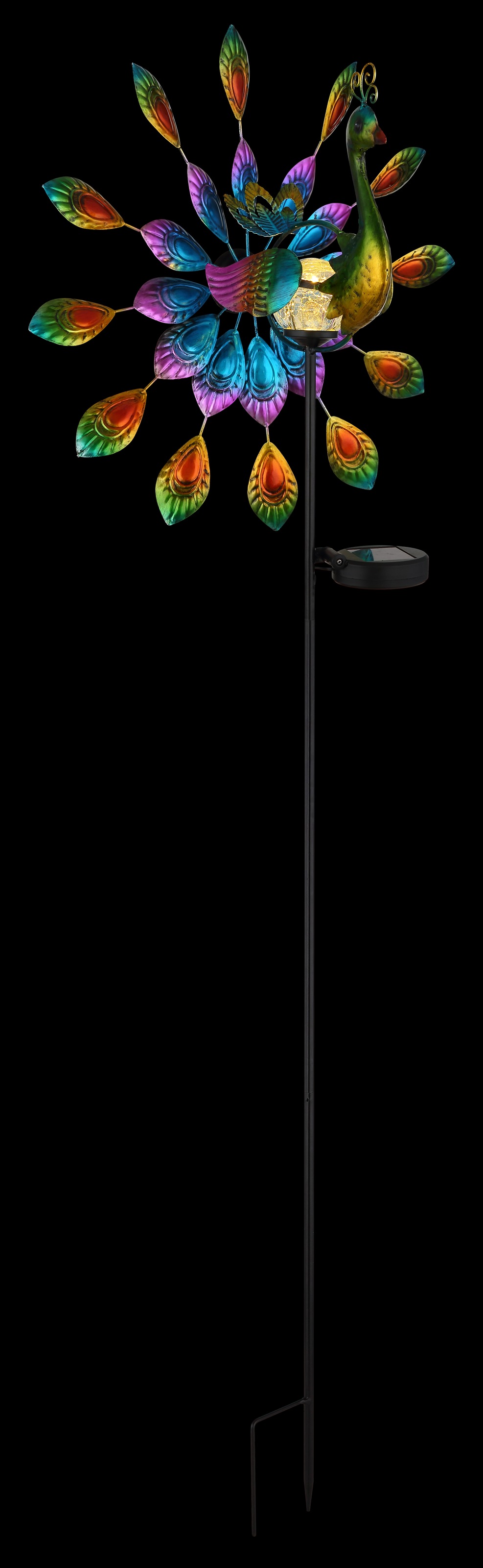 GLOBO LIGHTING LED Solarleuchte »SOLARLEUCHTE METALL SCHWARZ MATT, 1XLED« LED-Modul 1 Stk. Warmweiß Solar Garten Terrasse Außenbeleuchtung Dekoleuchten