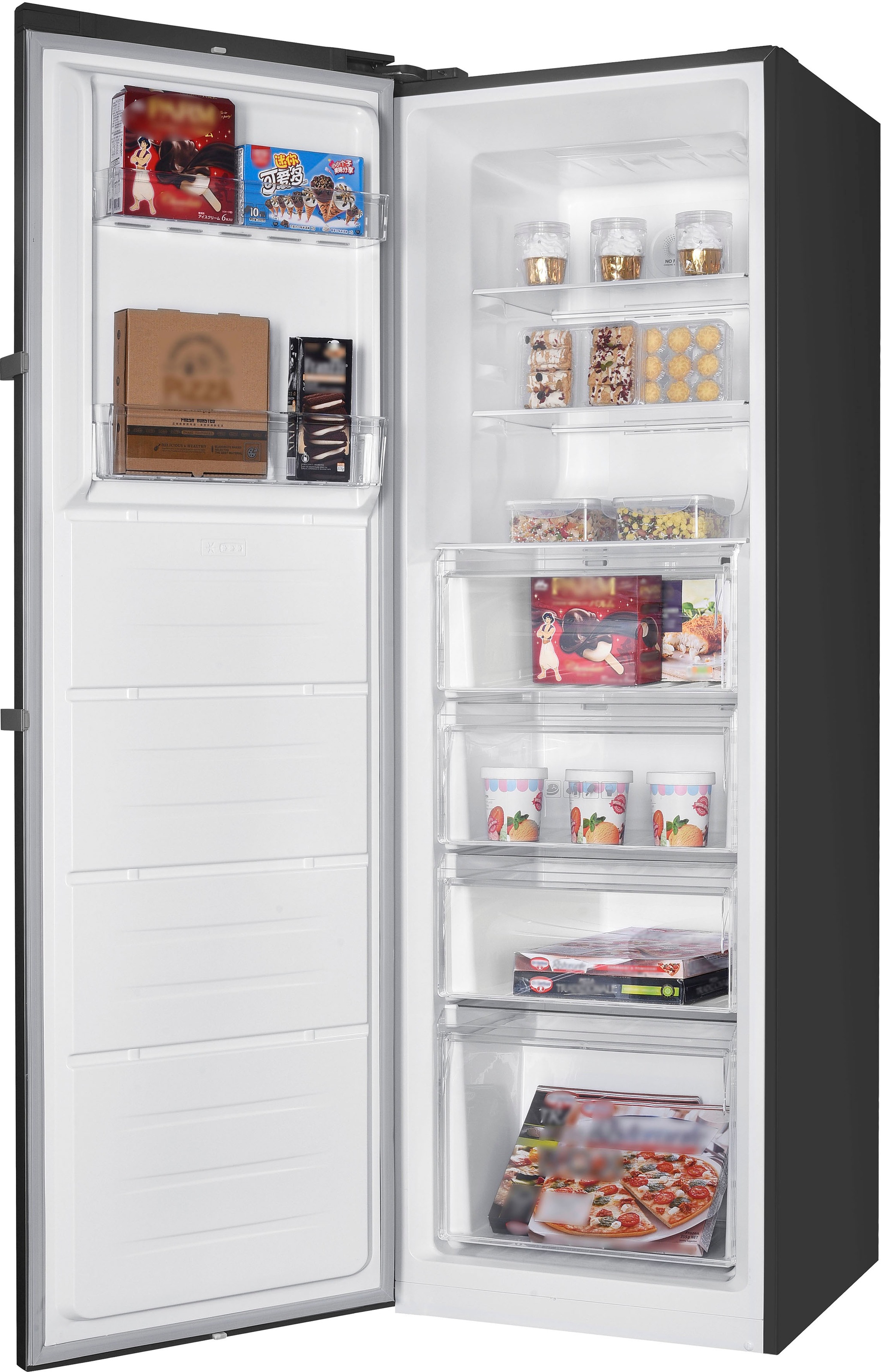 cm 185 Hanseatic Gefrierschrank NoFrost, | BAUR Display, Türalarm breit, 59,5 »HGS18560ENFD«, cm Schnellgefrierfunktion, hoch,