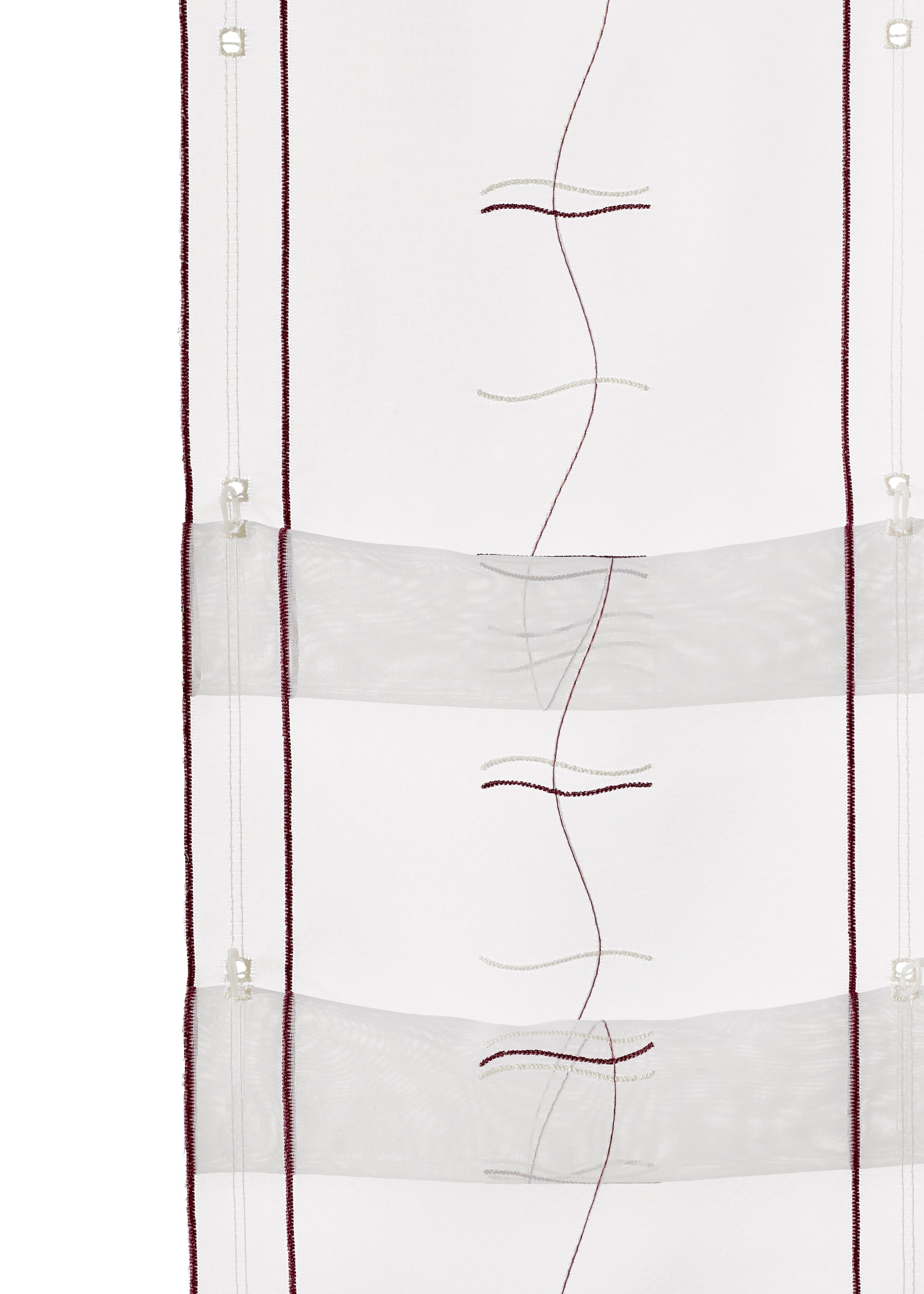 Weckbrodt Scheibengardine »Selina«, (1 St.), Hochraff, Gardine, Voile, echte Stickerei, transparent, Store