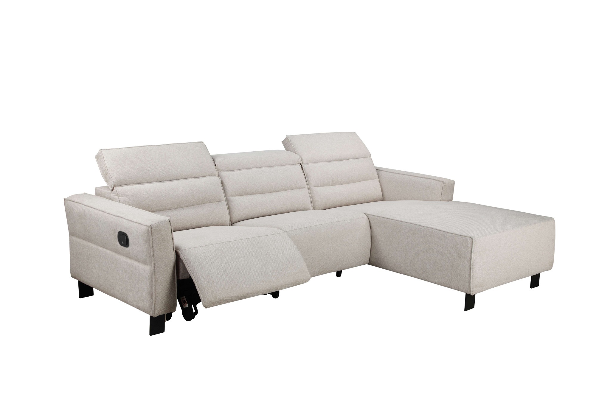 Places of Style Ecksofa »Carpari, L-Form, 263 cm, mit manueller o. elektrischer Relaxfunktion«, und USB/ Kopfteilverstellg