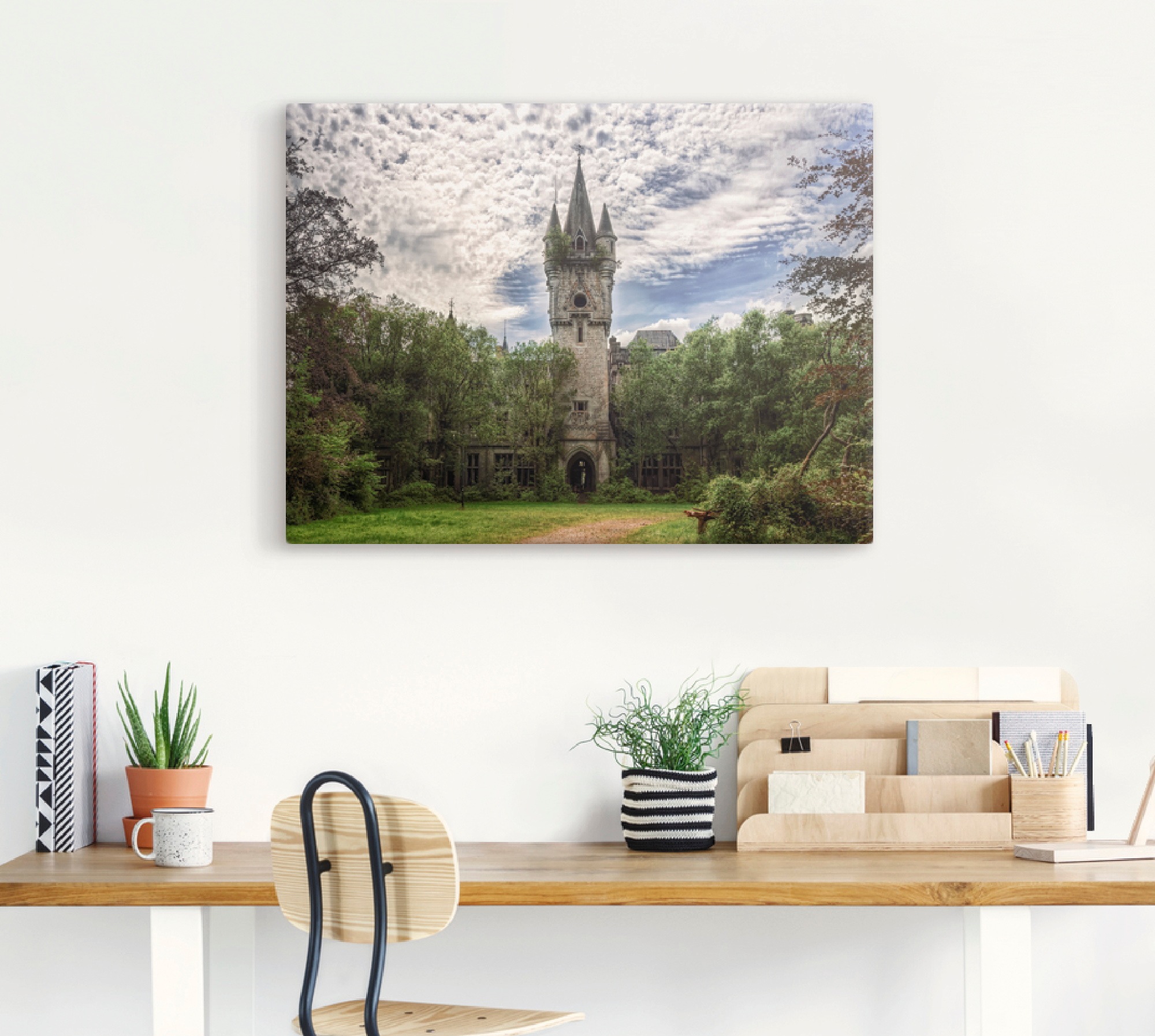 Thumbnail - Artland Wandbild "Verlassenes Schloß Chateau - Lost Place", Gebäude, (1 St.), als Leinwandbild, Poster in verschied. Grö...