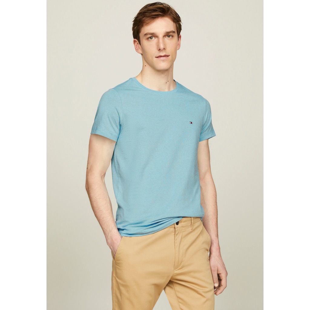 Tommy Hilfiger T-Shirt »STRETCH SLIM FIT TEE«, mit Rundhalsausschnitt