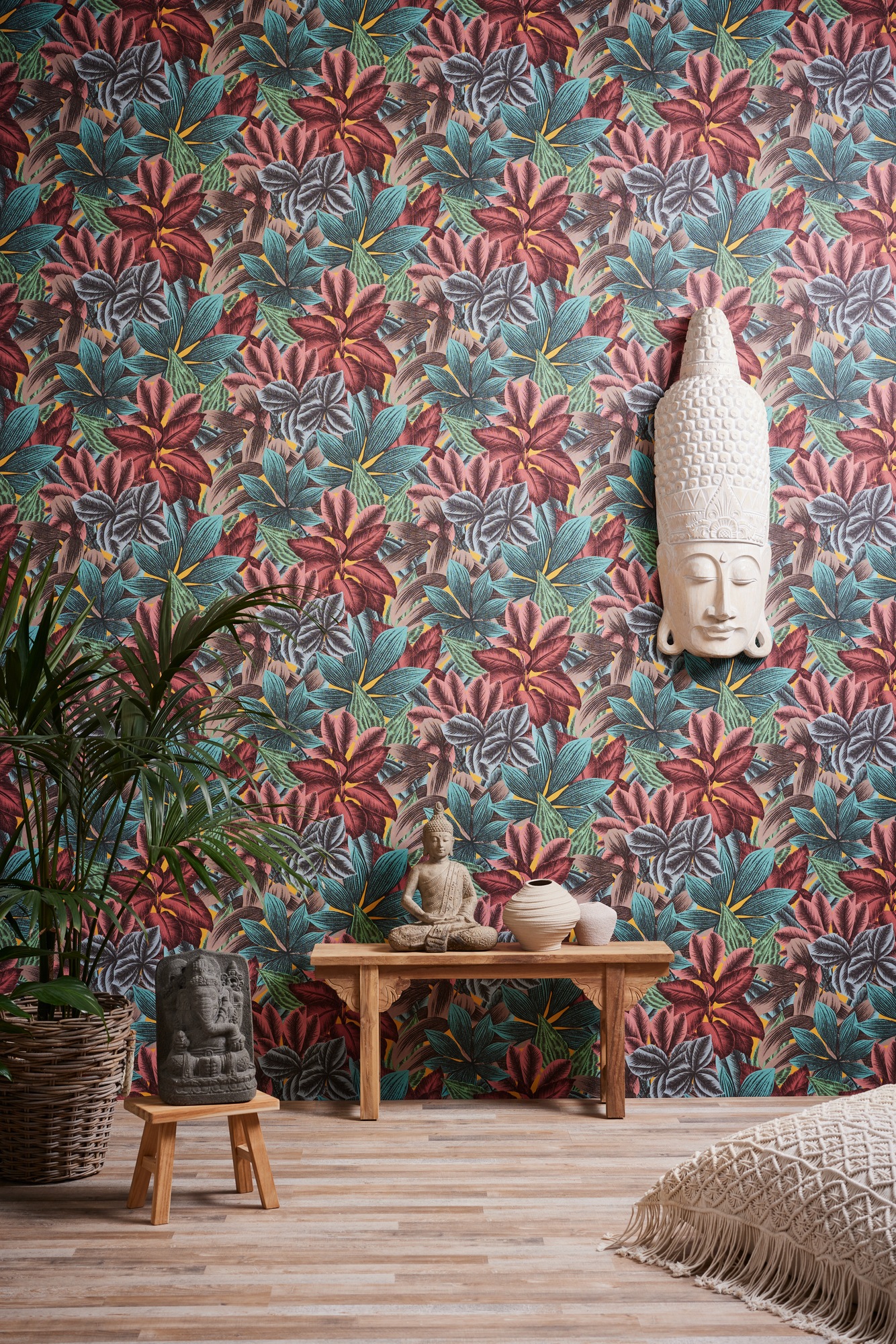 living walls Vliestapete »Metropolitan Stories. Travel Styles. Tapete Dschungel«, matt-gemustert-neutral, Dschungel-Fapete Floral Tapeten Wohnzimmer Schlafzimmer Küche Design