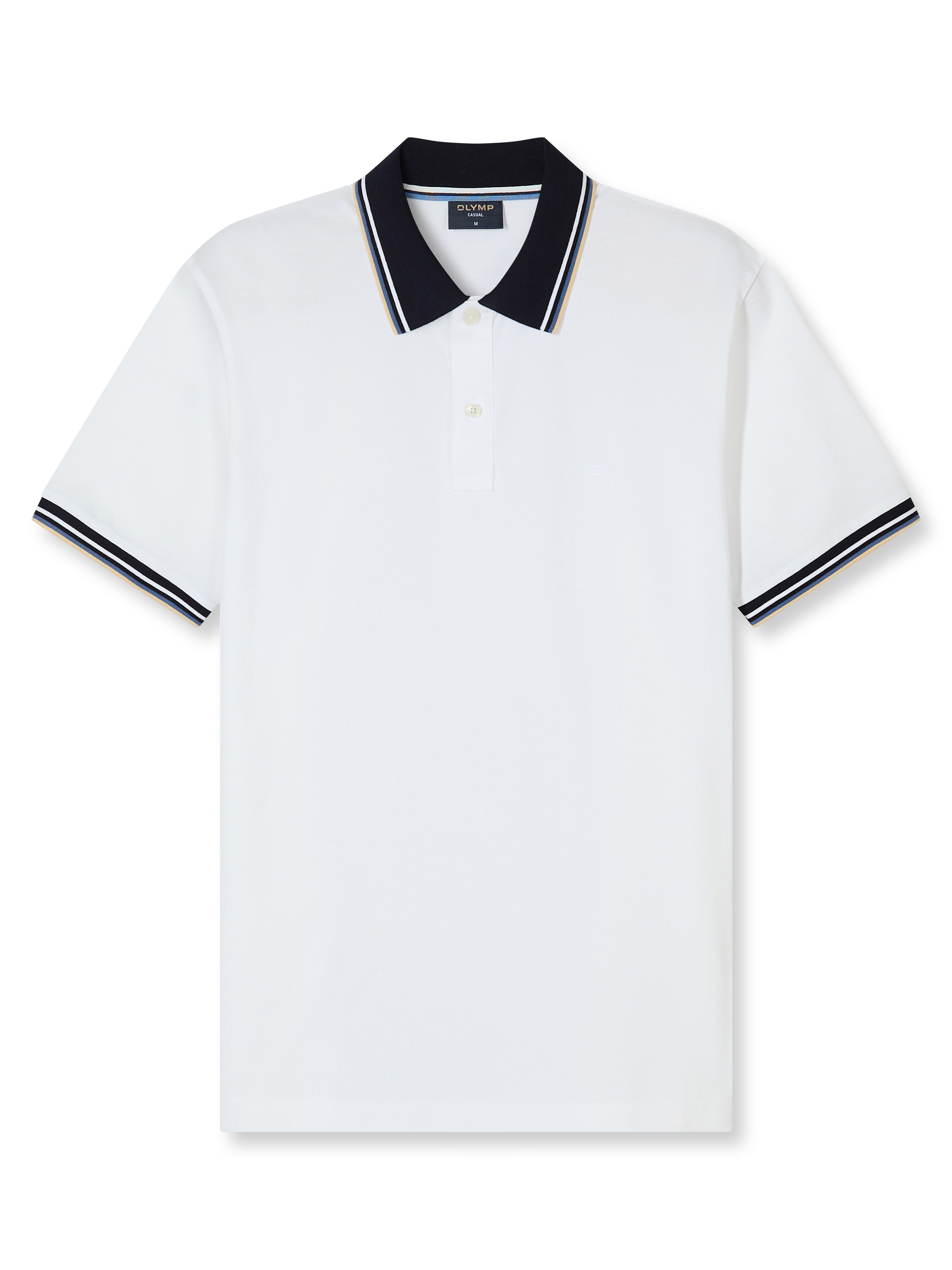 OLYMP Poloshirt "Casual" farbliche Kontrast-Details günstig online kaufen
