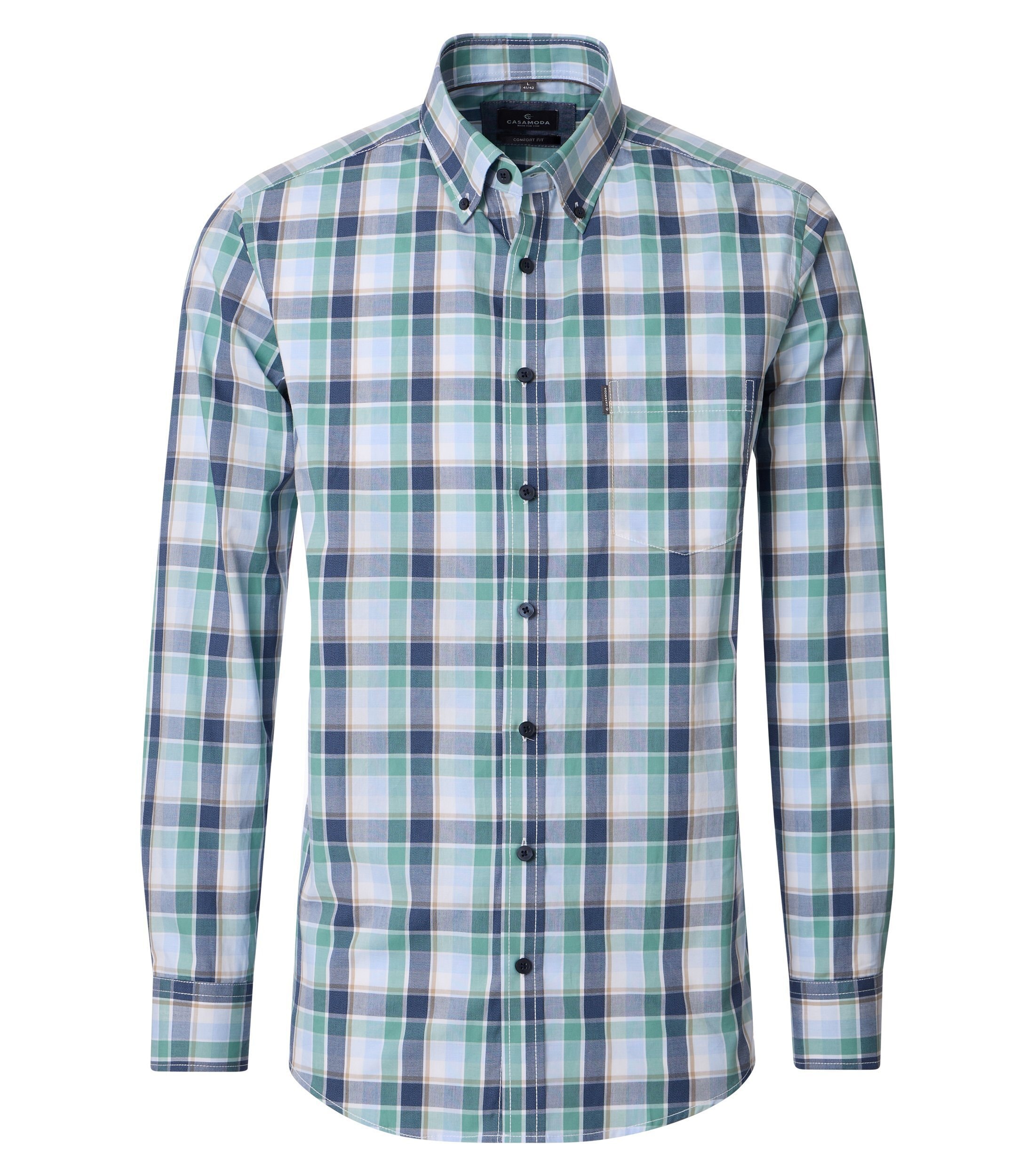 CASAMODA Langarmhemd "CASAMODA Freizeithemd kariert" günstig online kaufen