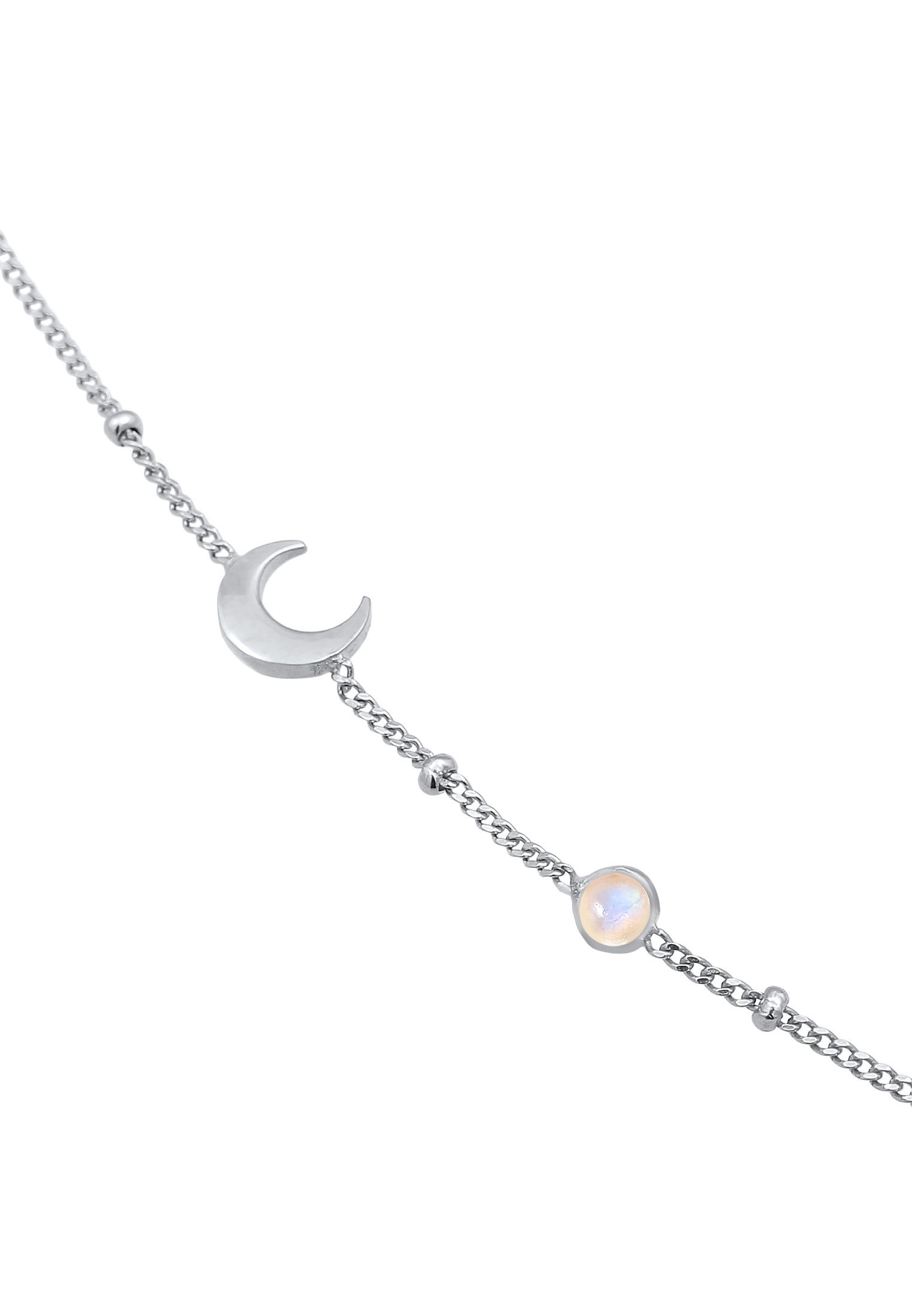 Elli Schmuckset »Halbmond Mond Mondstein Astro 925 Silber«