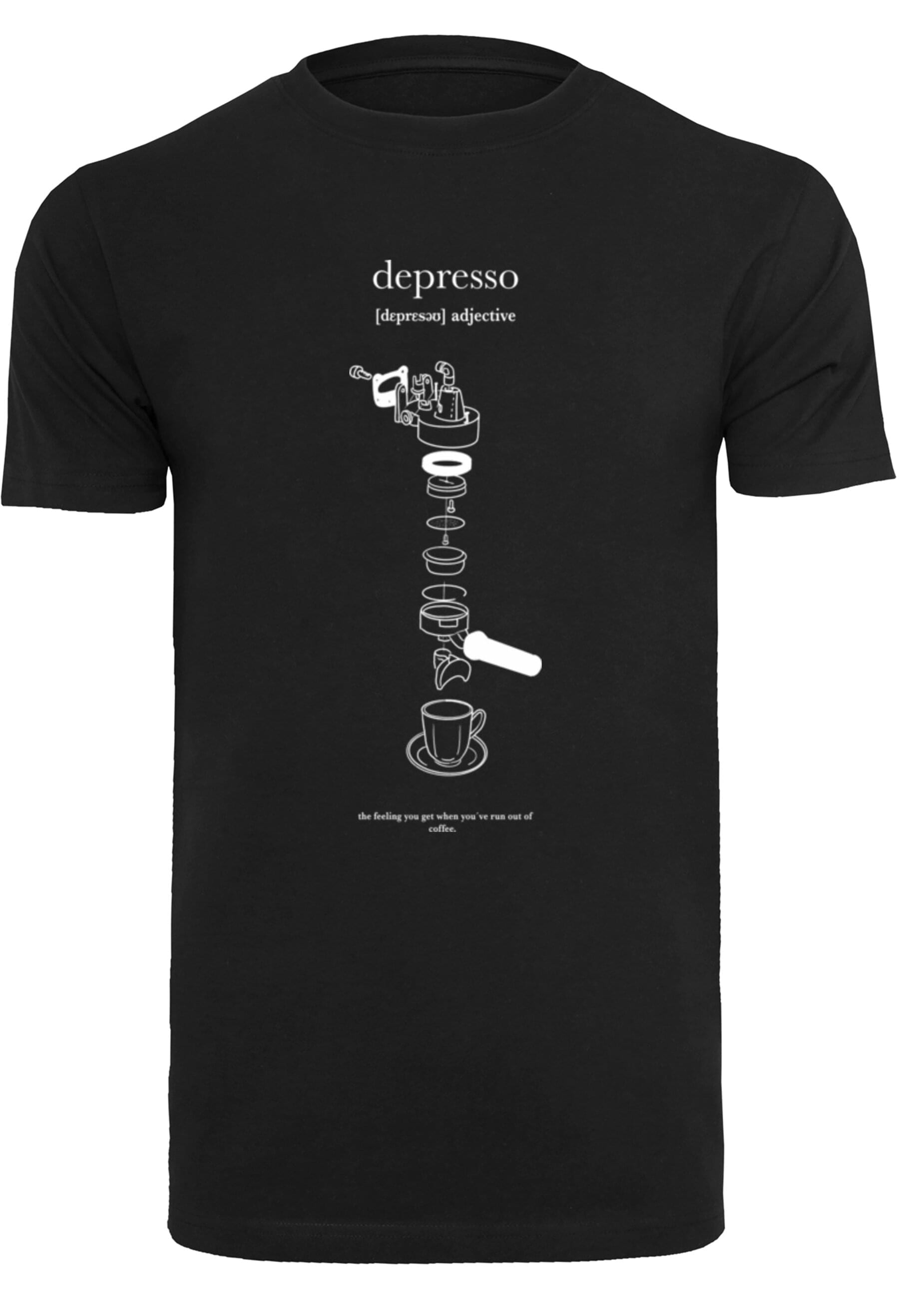 MisterTee T-Shirt "MisterTee Depresso T-Shirt Round Neck" 1 Stk. tlg. günstig online kaufen