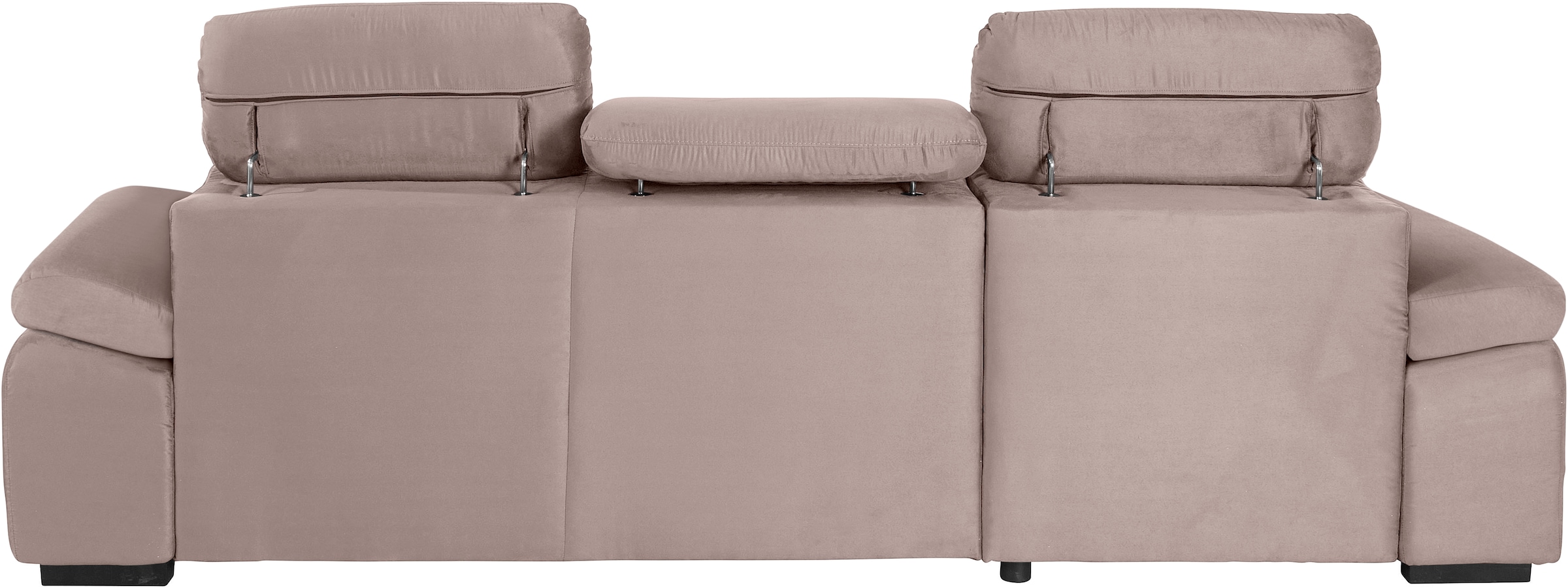 COTTA Ecksofa »Lola L-Form mit Kopfteilfunktion & Hocker«, (Set, mit Hocker), wahlweise mit Bettfunktion, Bettkasten & Armteilverstellung