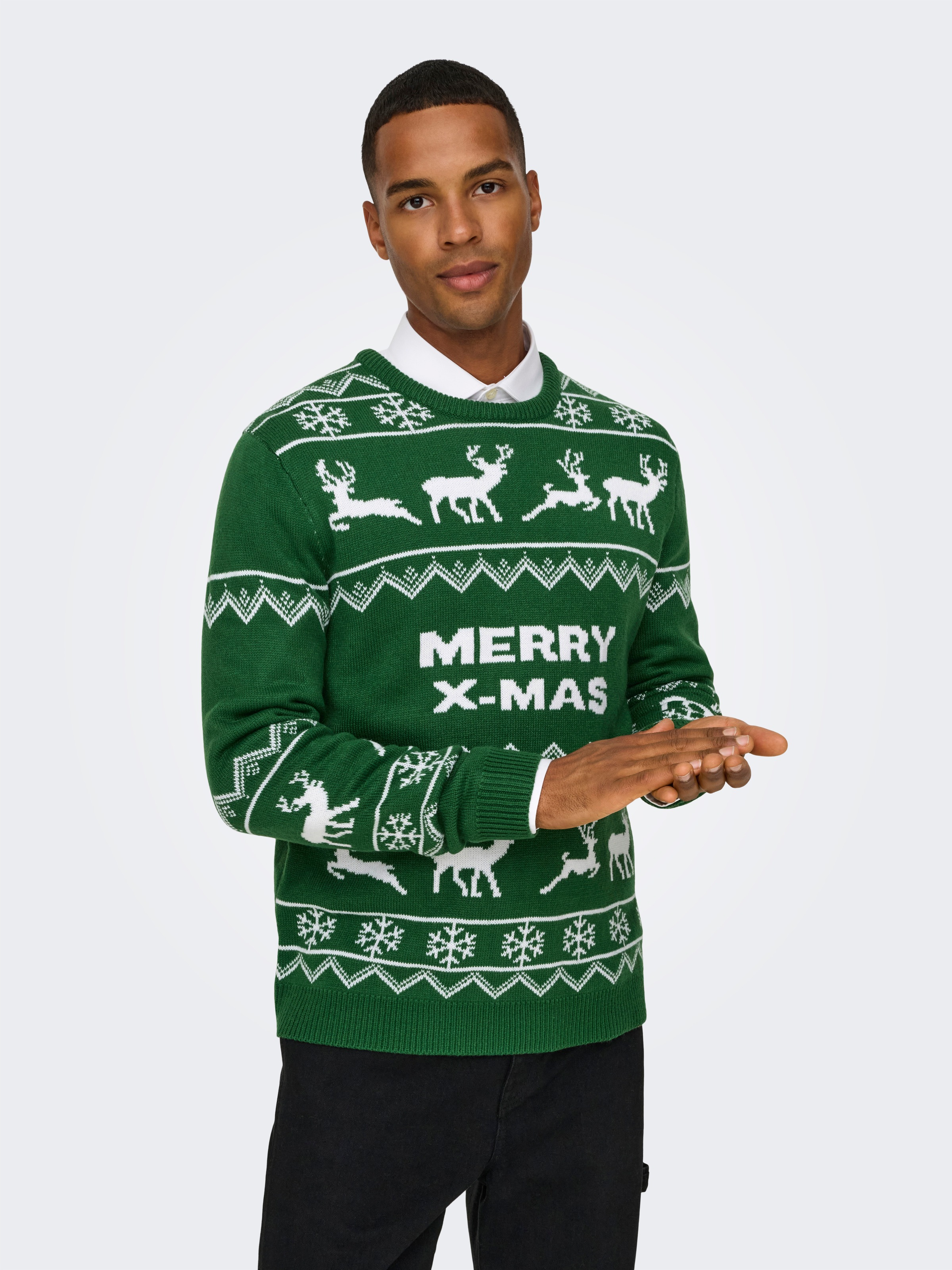 ONLY & SONS Strickpullover "ONSXMAS REG 5 ALLOVER CREW KNIT" günstig online kaufen